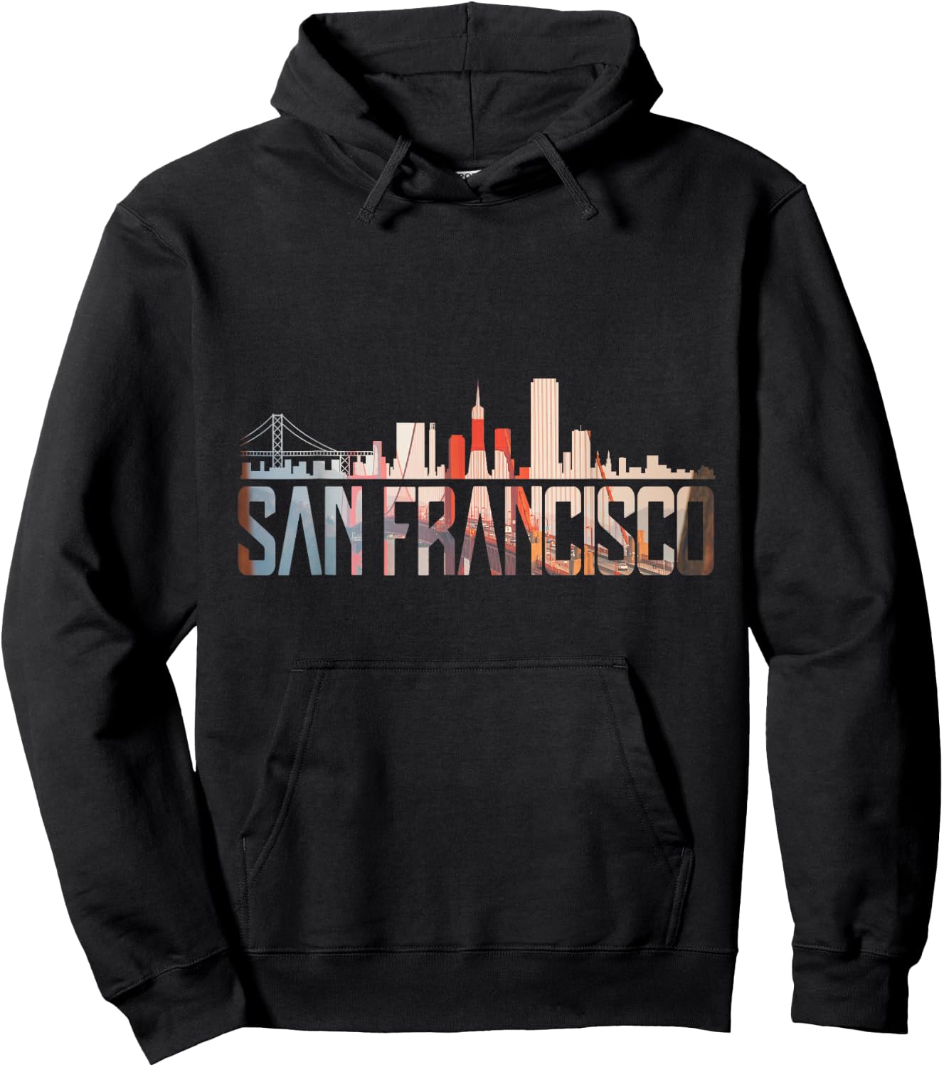 San Francisco Golden Gate Brigde California Skyline Hoodie - Hoodie | Black