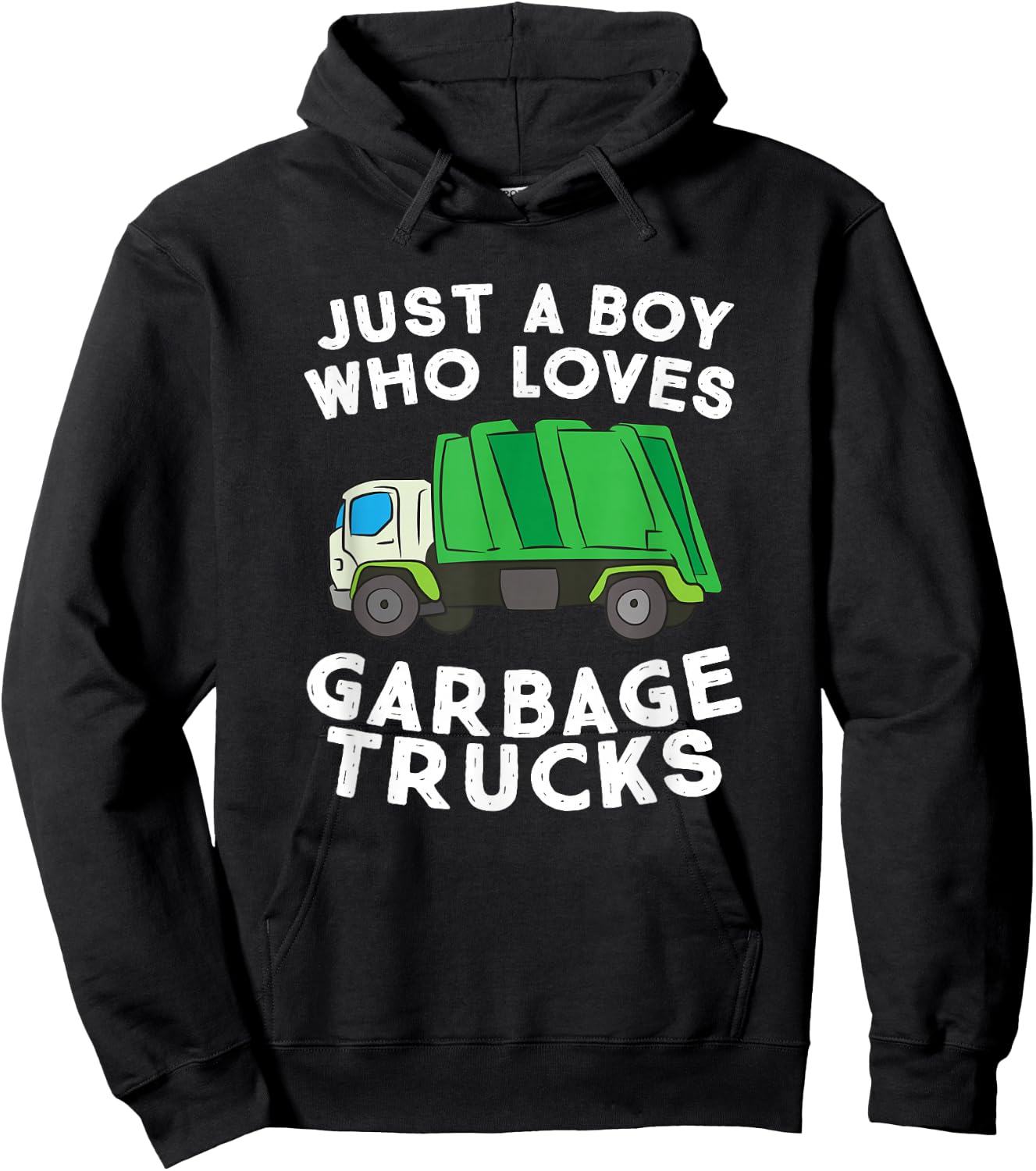 Garbage Truck Just A Boy Who Loves Garbage Trucks Hoodie - Hoodie | Black
