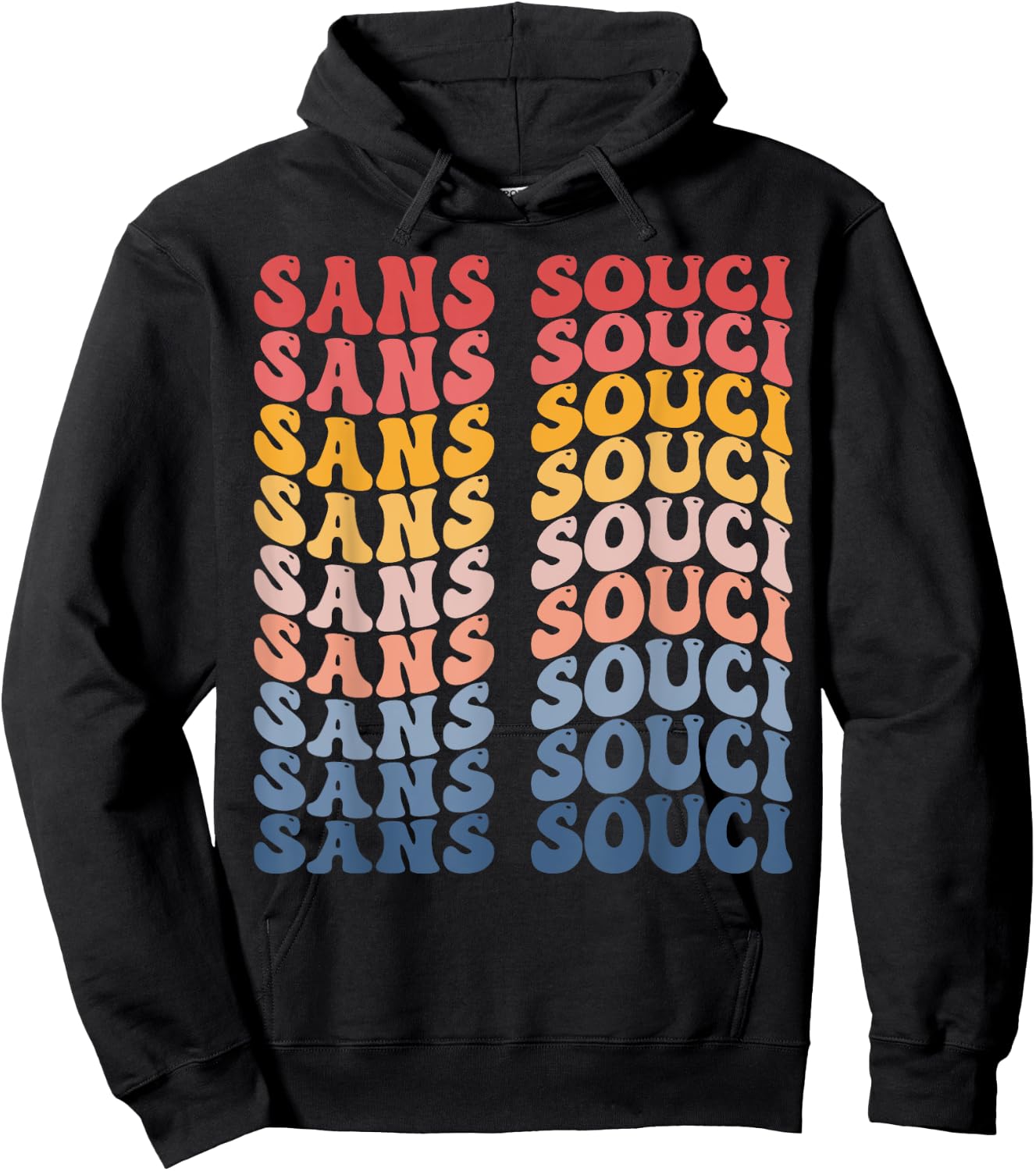 Sans Souci City Groovy Retro Hoodie - Hoodie | Black