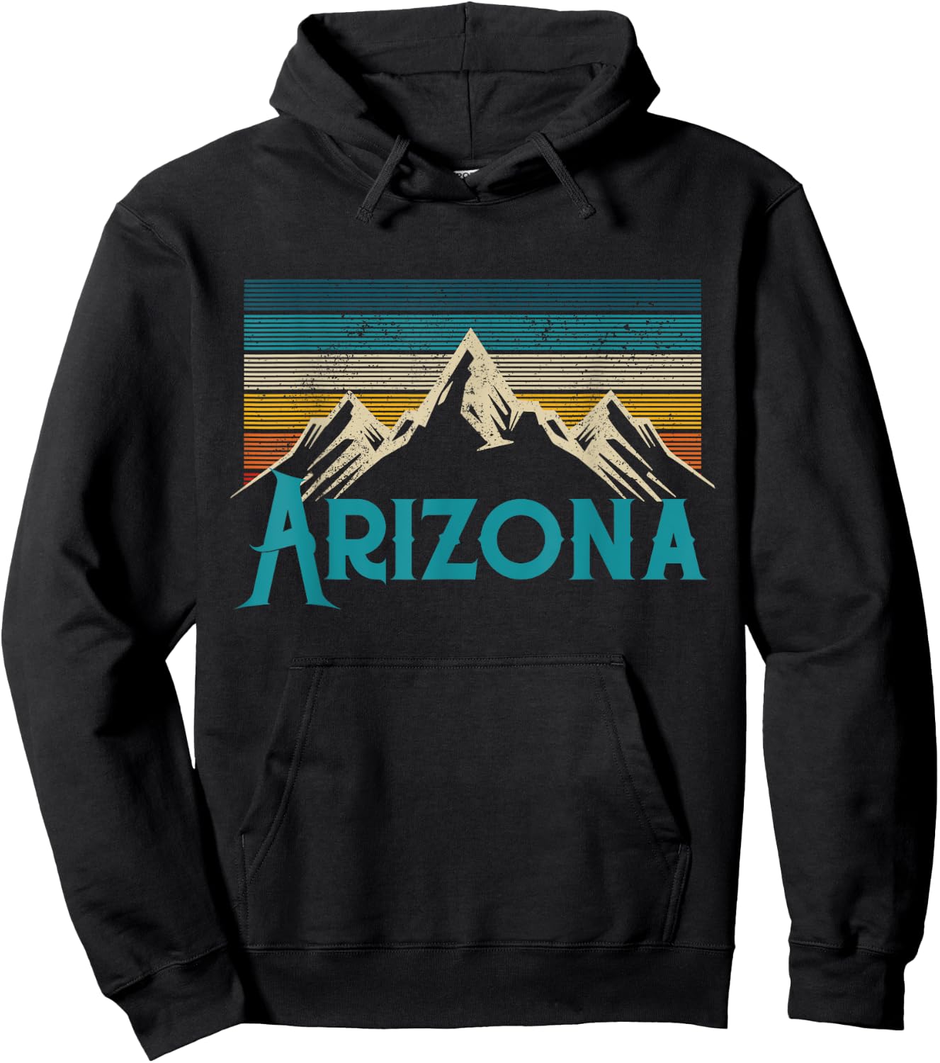 Arizona Vintage Mountains USA America Souvenir Hoodie - Hoodie | Black