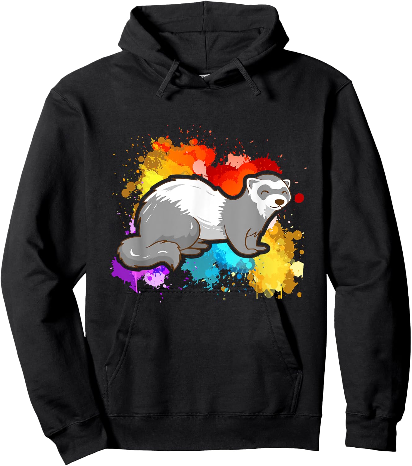 Colorful Ferret Hoodie - Hoodie | Black