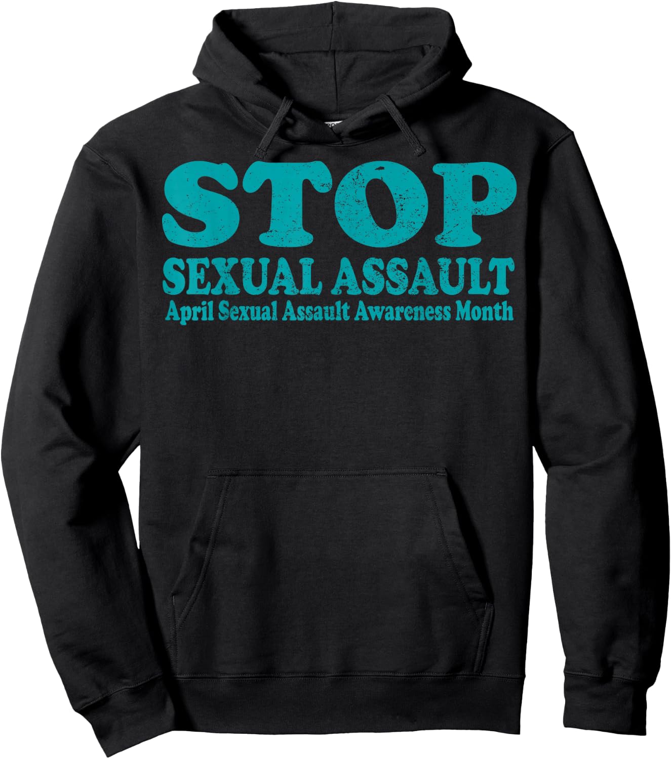 American Stop Sexual Assault April Awareness Month Hoodie - Hoodie | Black