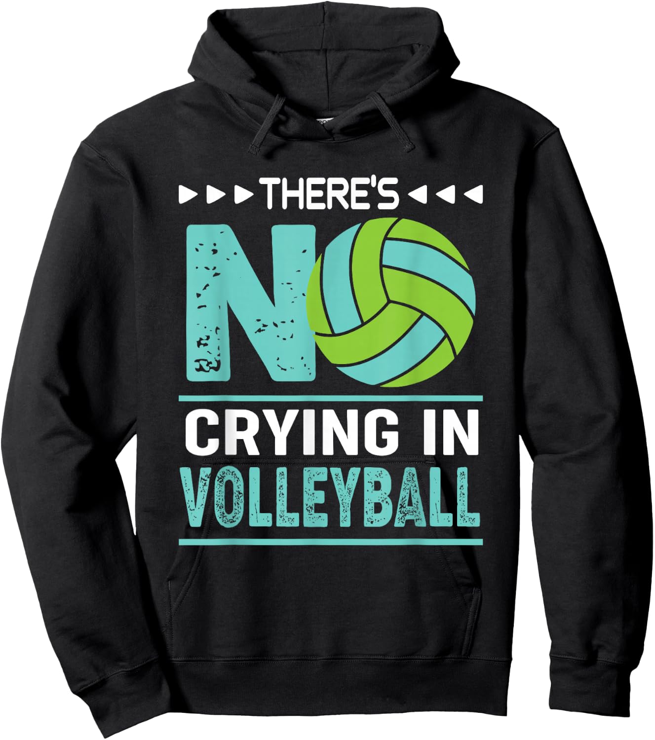 There's No Crying In Volleyball Funny Volleyball Hoodie - Hoodie | Black