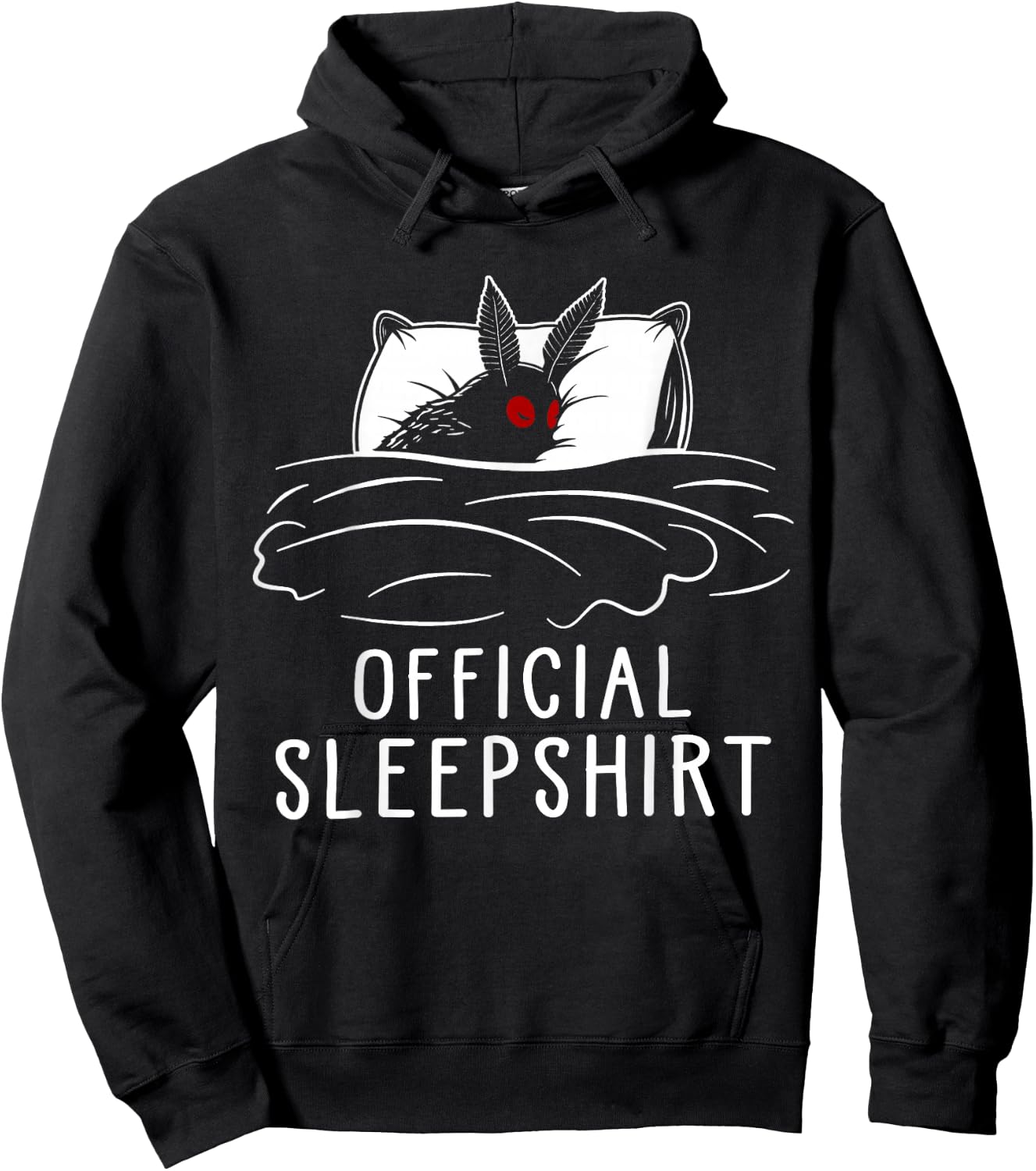 Mothman Cryptid Official Sleep Hoodie - Hoodie | Black