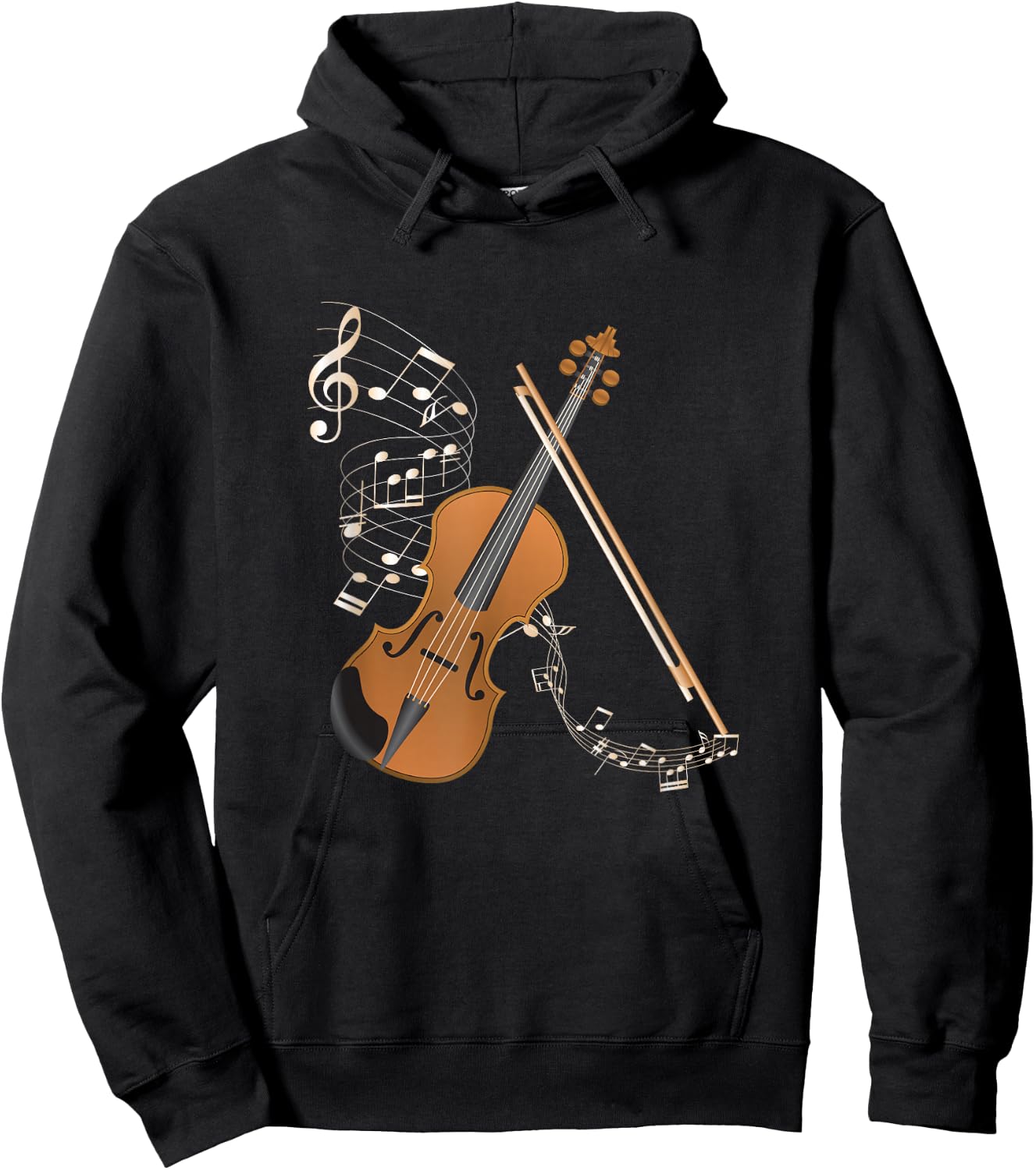 Orchestra Violin Player Gift Musical Instrument Violin Small Hoodie - Hoodie | Black