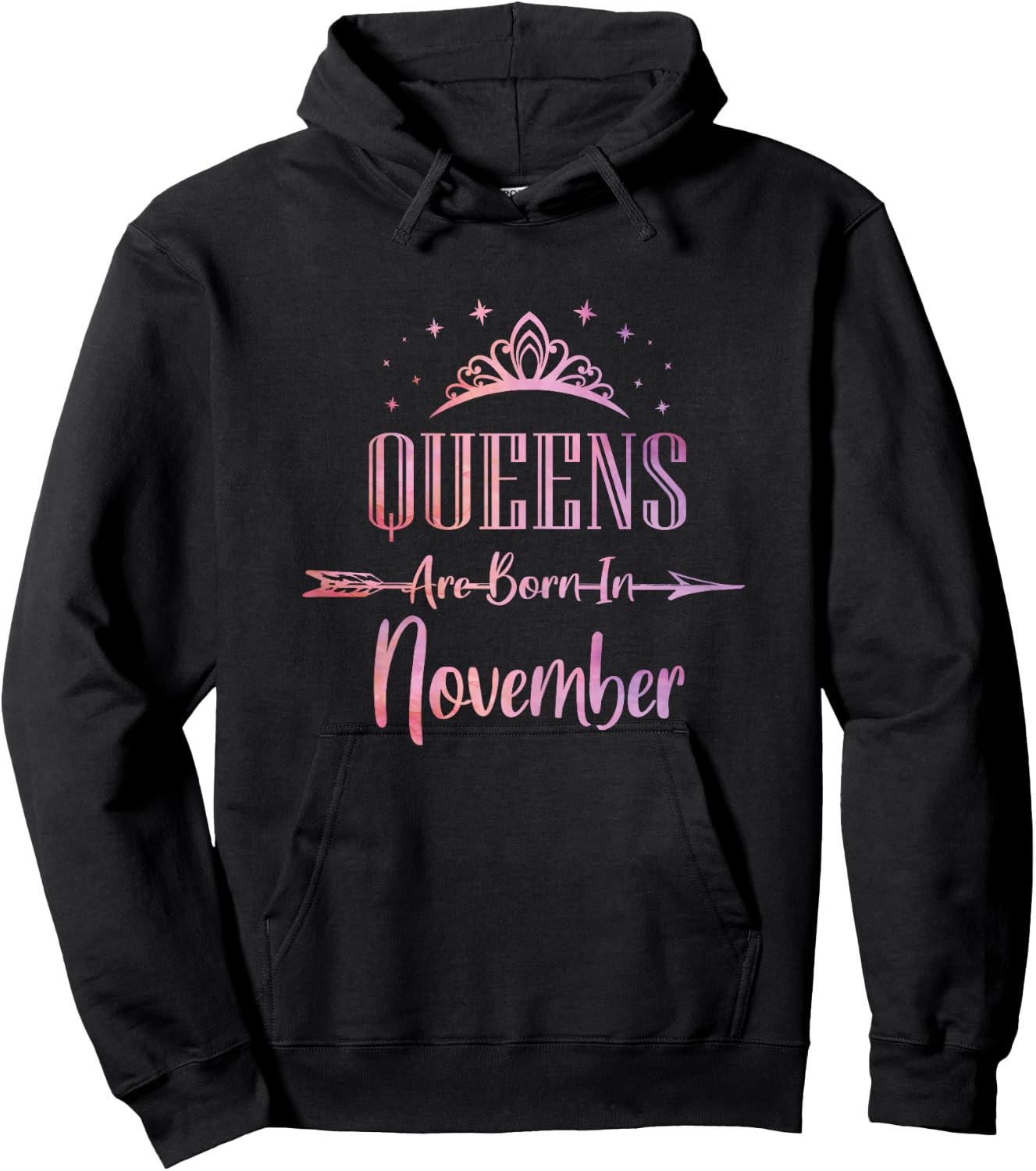 Women Queens Are Born In November Cute Girls Birthday Party Hoodie - Hoodie | Black