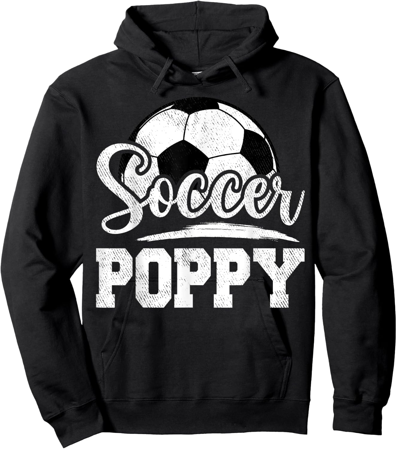 Soccer Poppy Soccer Player Game Day Father's Day Hoodie - Hoodie | Black