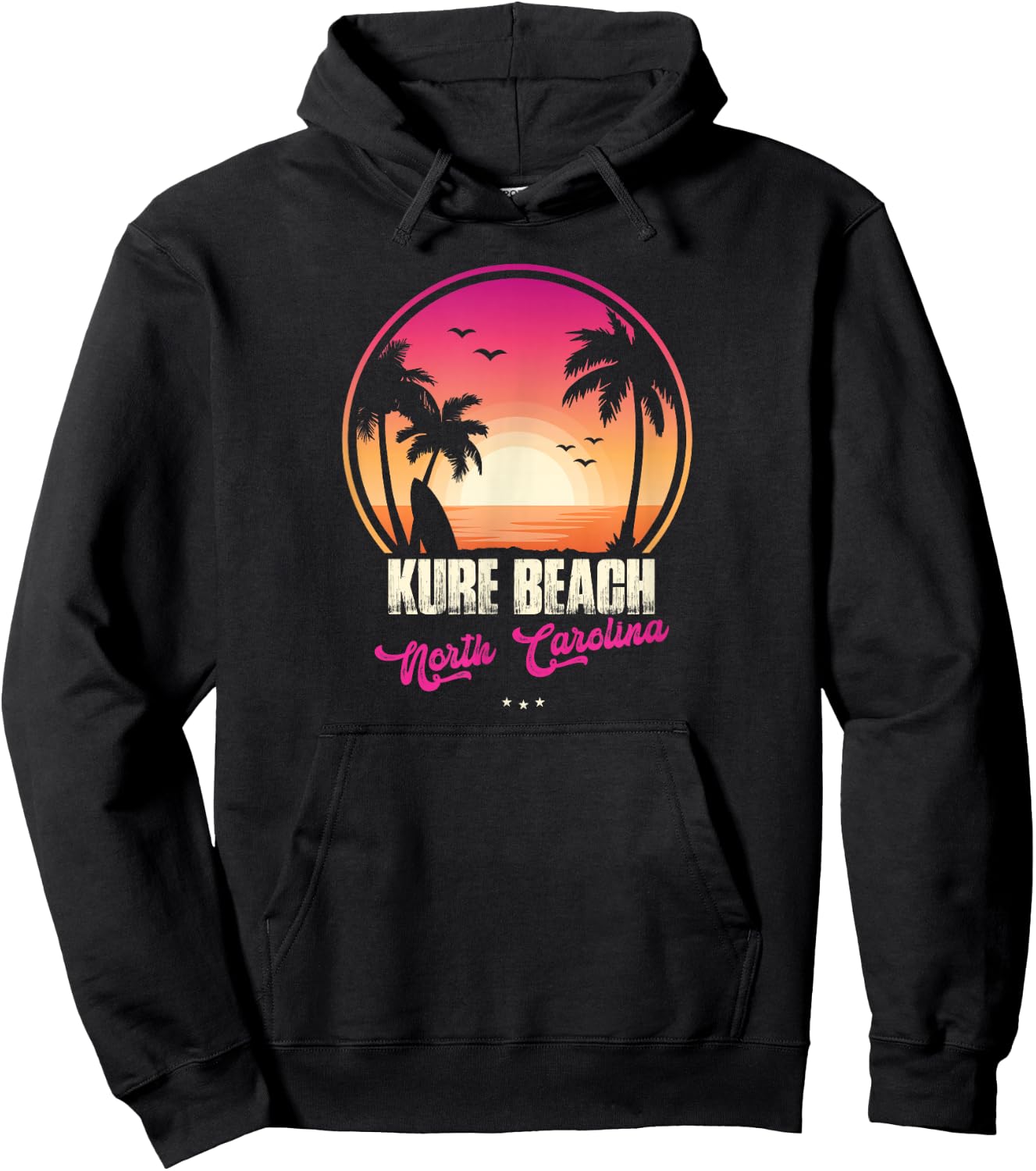 Kure Beach Souvenir - North Carolina Reminder Hoodie - Hoodie | Black