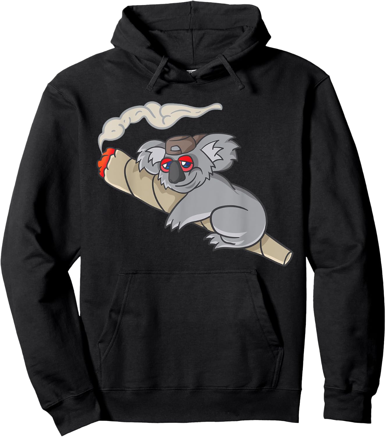 Koala Smokes Grass Marijuana Hemp Cannabis Stoning Koala Bear Hoodie - Hoodie | Black