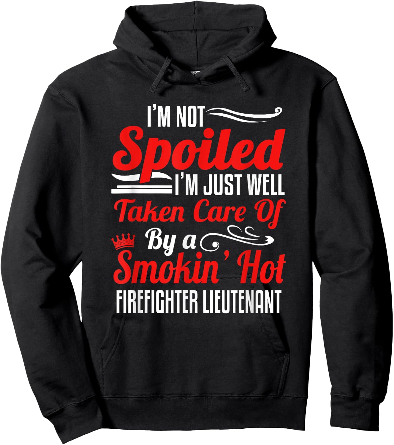 Firefighter Lieutenant Girlfriend Fiancee -Taken By A Smokin Hoodie - Hoodie | Black
