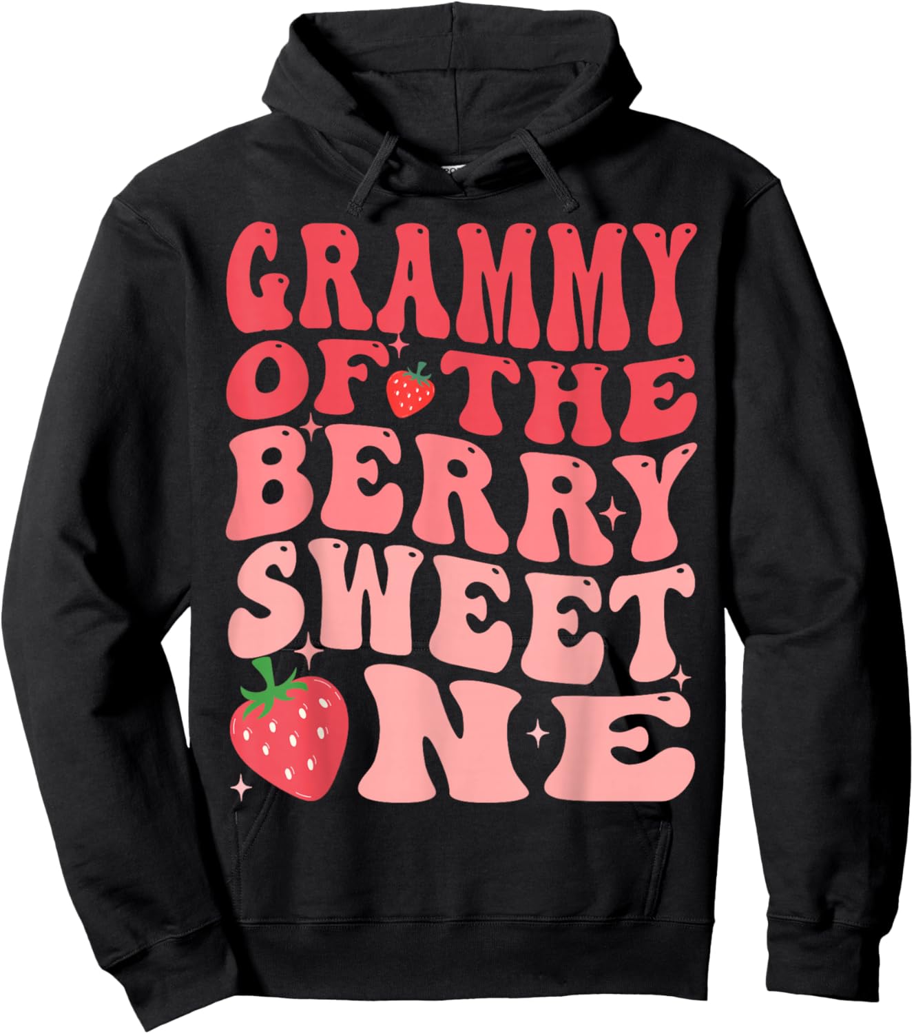 Grammy Of The Berry Sweet One 1st Birthday Strawberry Hoodie - Hoodie | Black