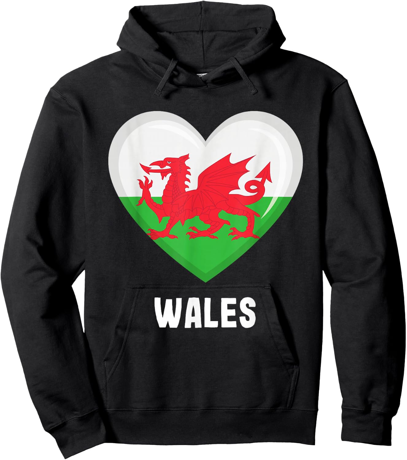 Welsh Flag Jersey | Welsh Hoodie - Hoodie | Black