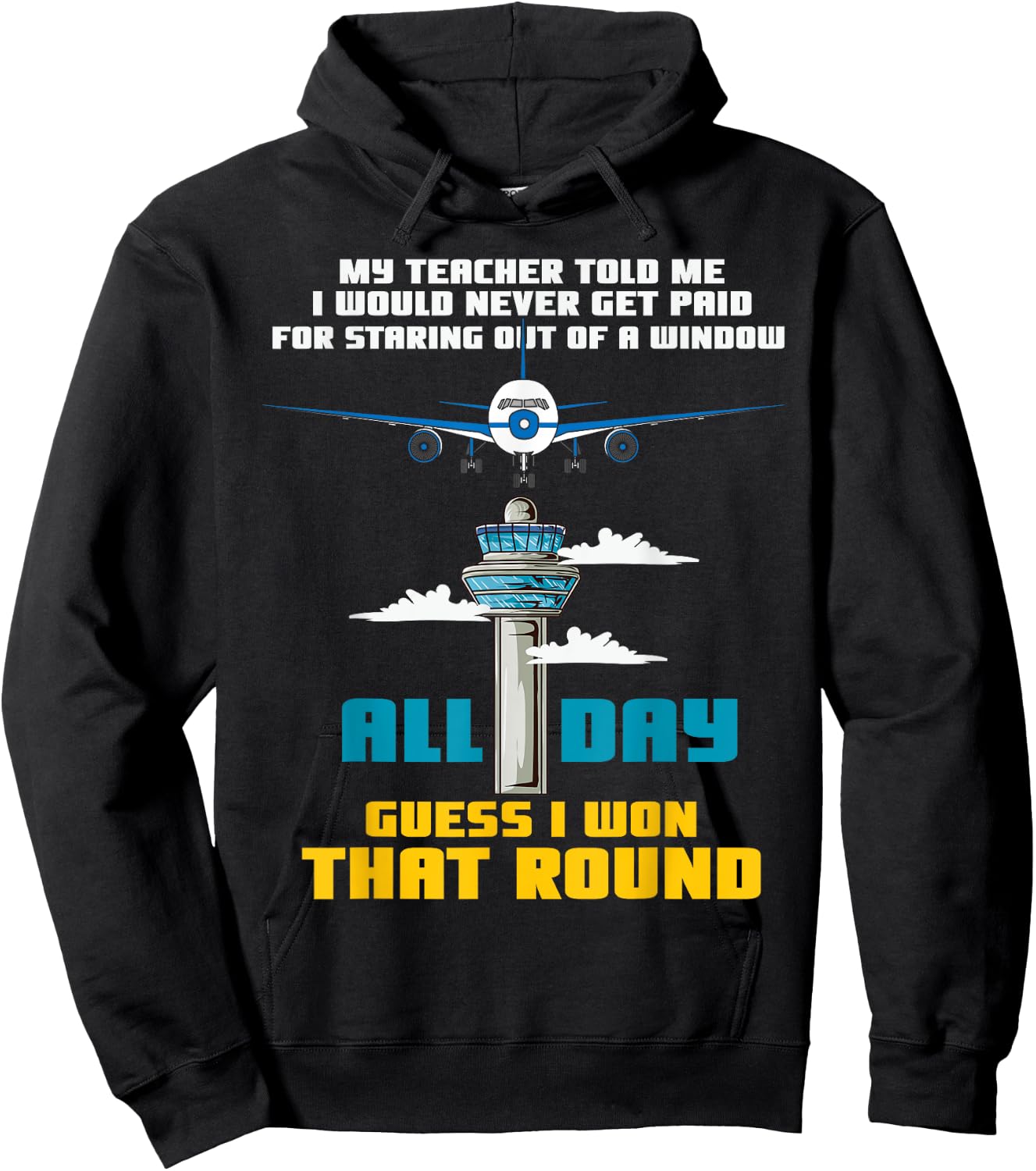 Funny Air Traffic Controller Saying ATC Flight Control Hoodie - Hoodie | Black
