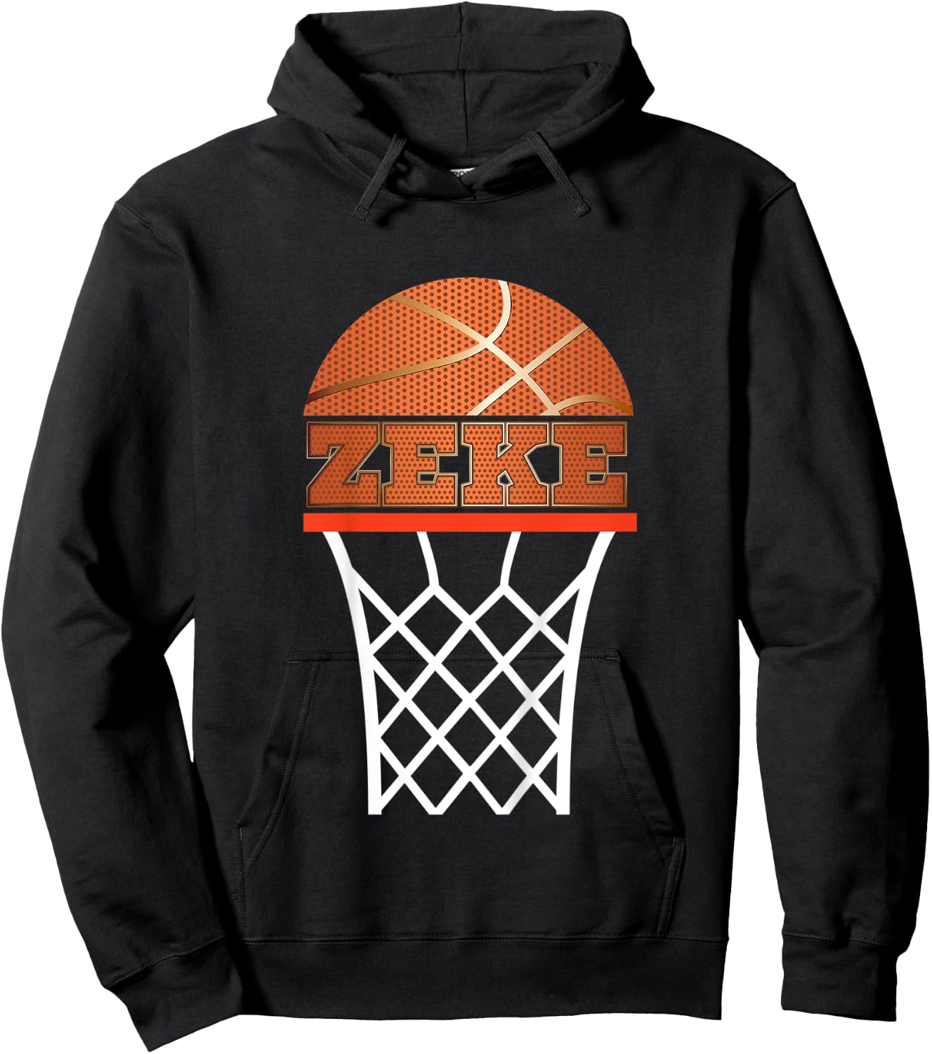 Kids Basketball Zeke Custom Name Gift, Youth Hoodie - Hoodie | Black