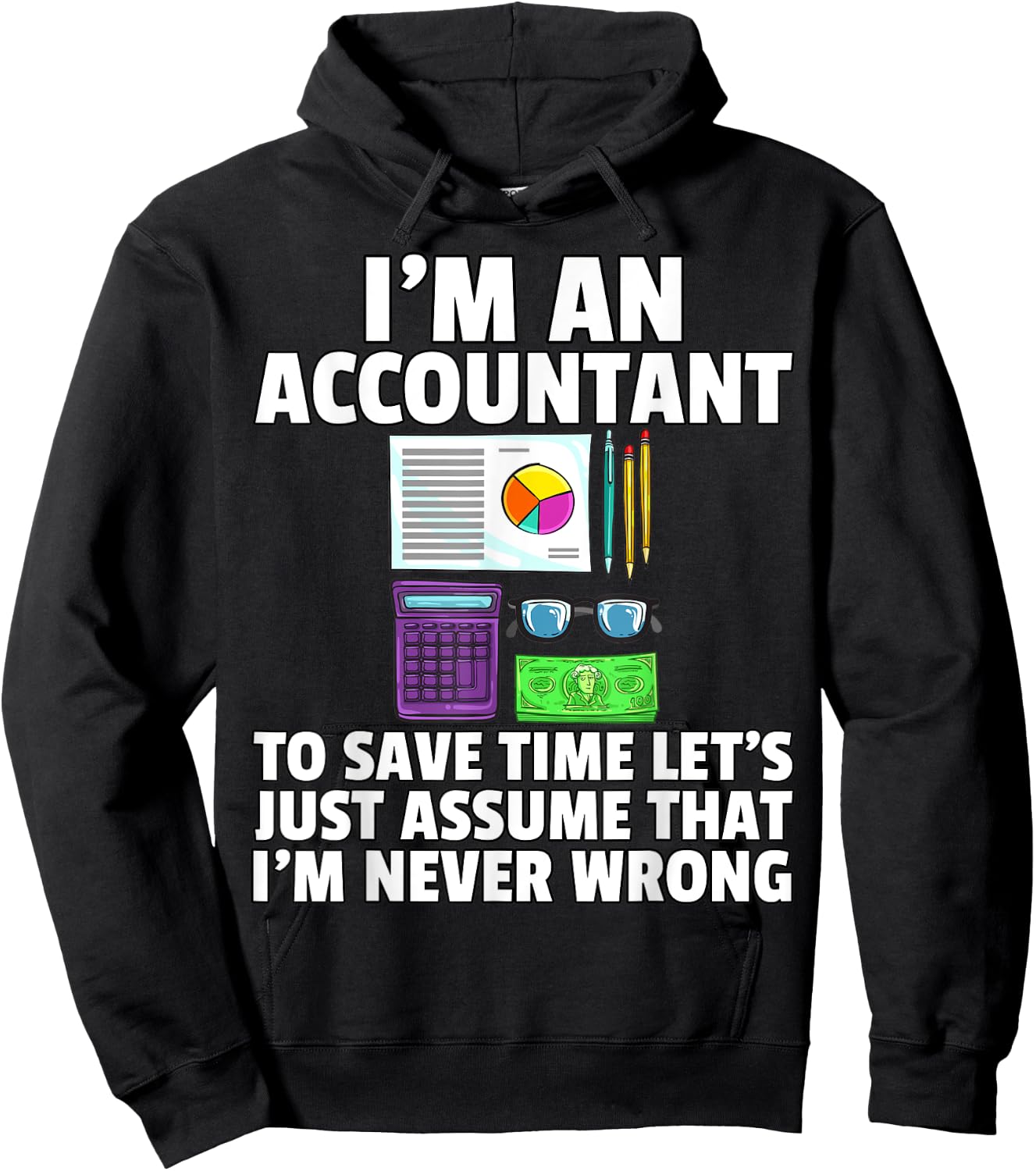 CPA Bookkeeping Gift Accountant Bookkeeper Hoodie - Hoodie | Black