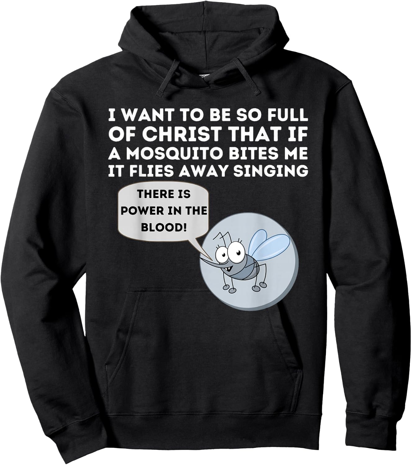 Mosquito Joke - Funny Christian Bible & Jesus Small Hoodie - Hoodie | Black