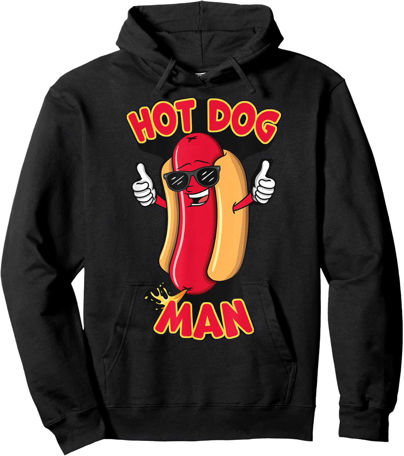 Funny Hot Dog Maker - Hot Dog Man Hoodie - Hoodie | Black