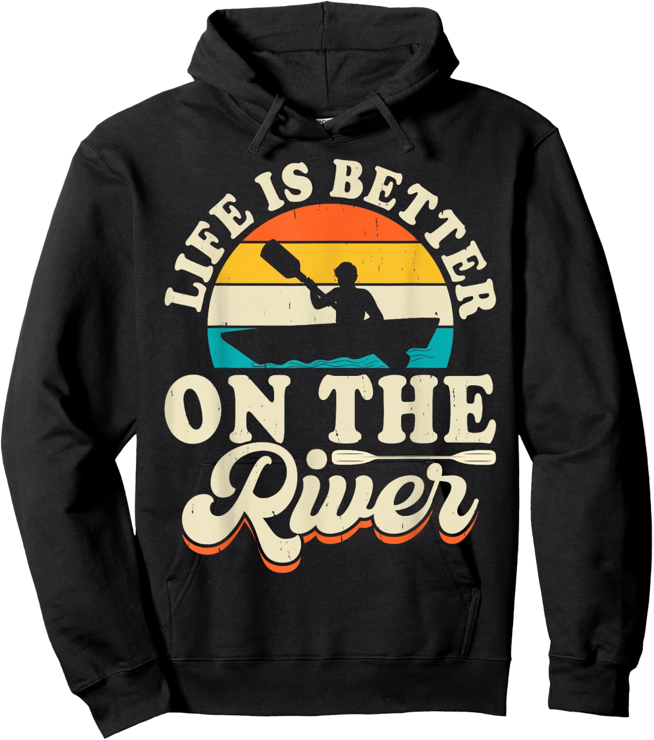 Life Is Better On The River Hoodie - Hoodie | Black