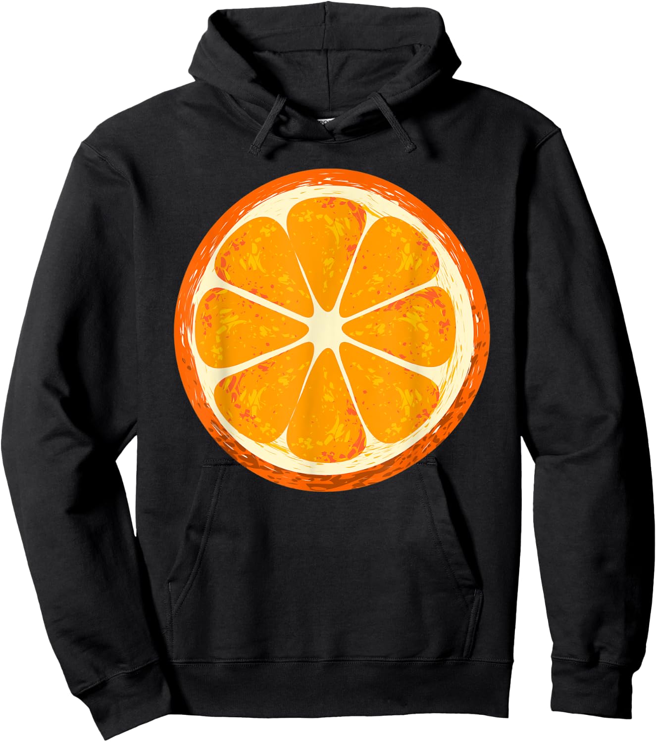 Funny Orange Sliced Fruit Lazy Easy Halloween Costume Hoodie - Hoodie | Black