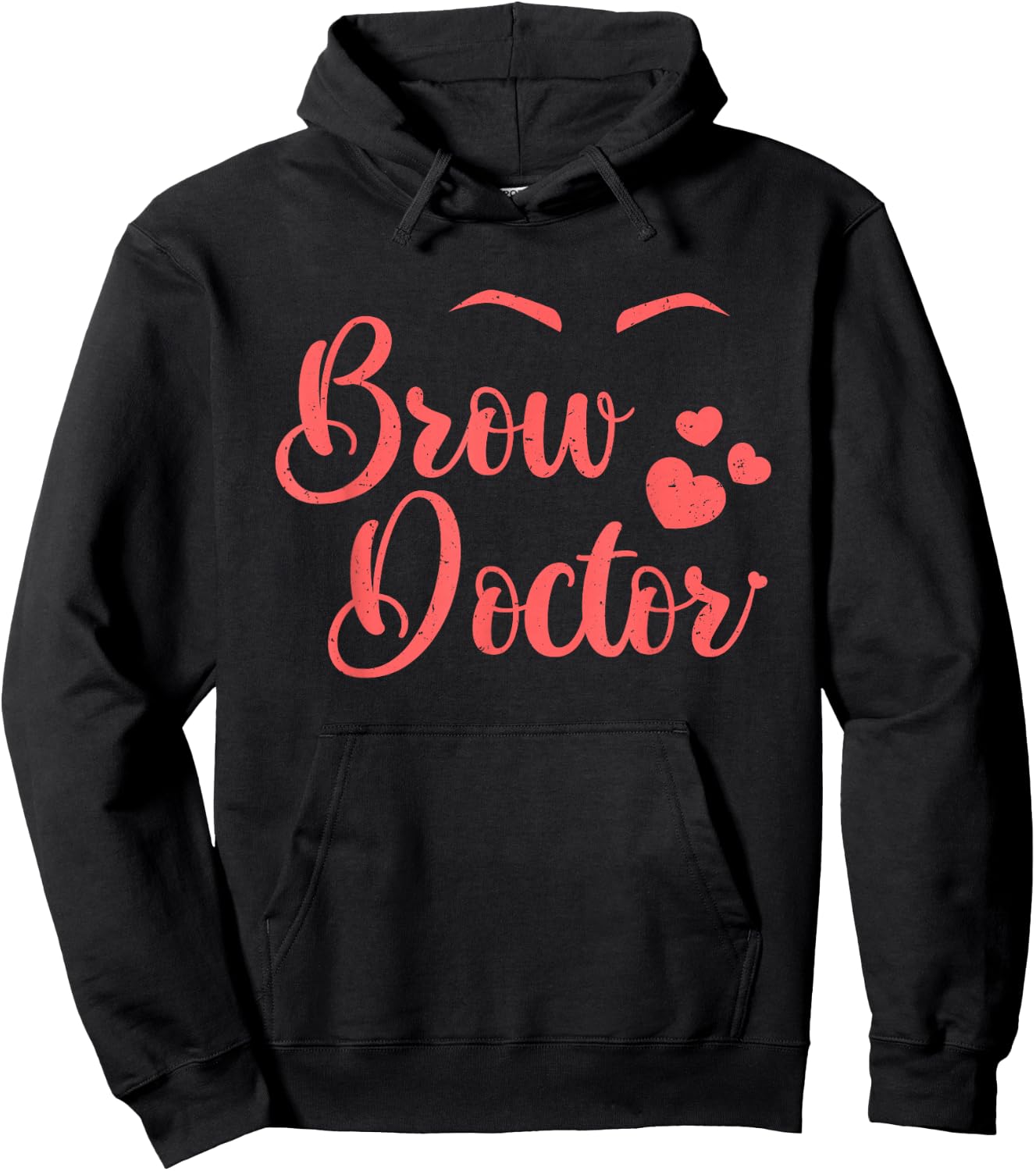 Funny Brows Doctor Lashes Makeup Eyebrows Beauty Woman Gift Hoodie - Hoodie | Black