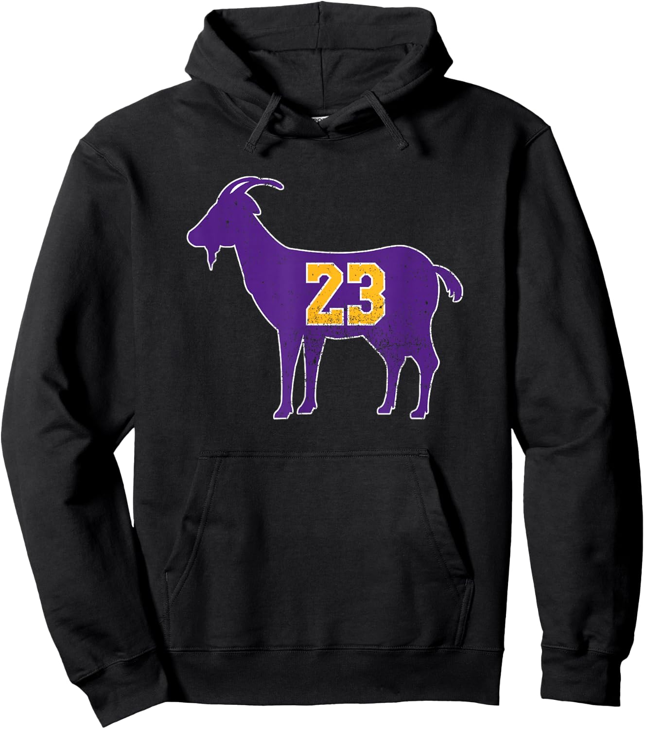 Vintage Goat 23 Distressed Hoodie - Hoodie | Black