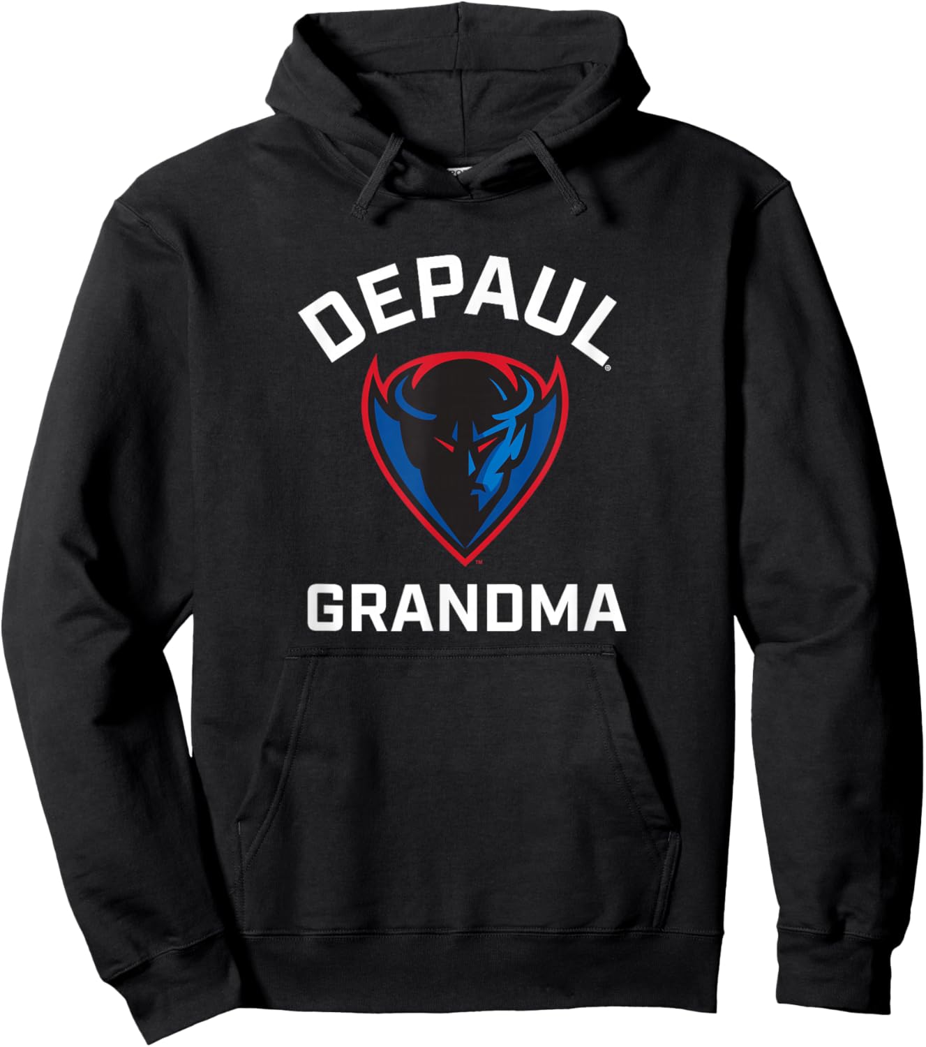 DePaul University Blue Demons Arched Grandma Hoodie - Hoodie | Black
