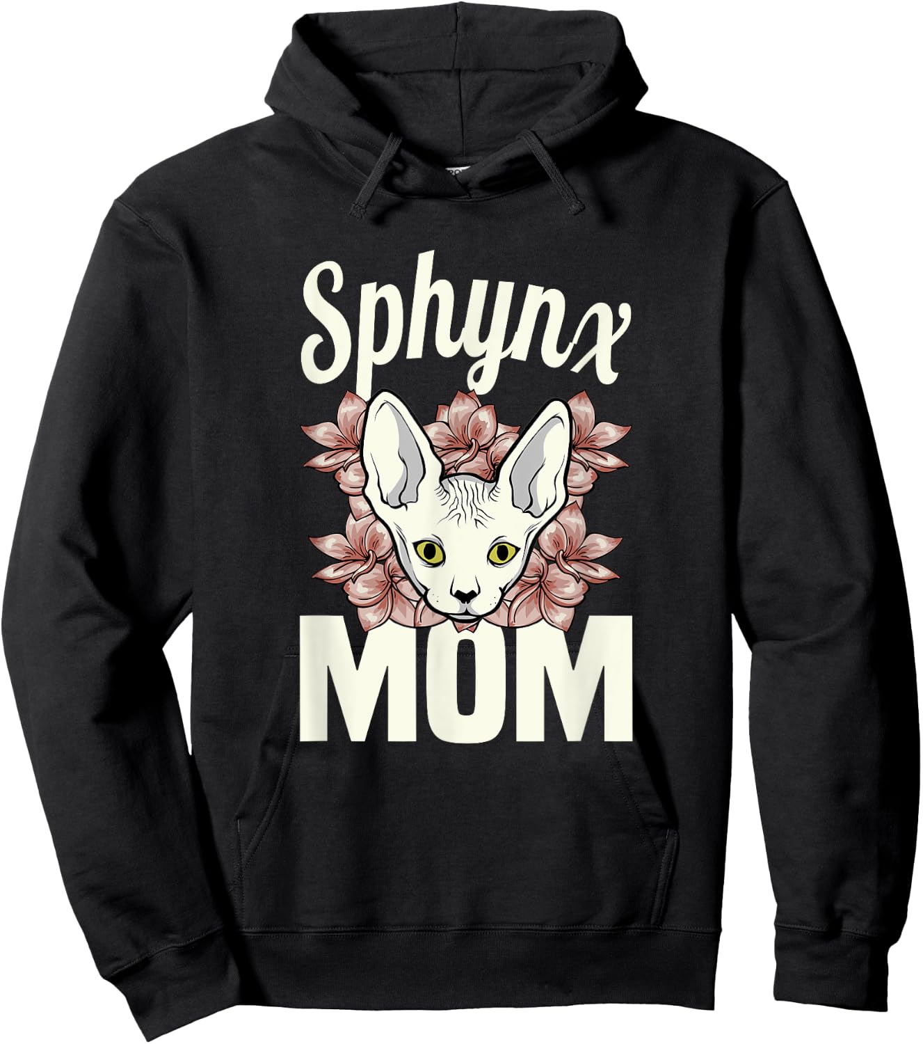 Sphinx Mom cat lover Sphynx hairless Mother breed naked cat Men Women Hoodie - Hoodie | Black