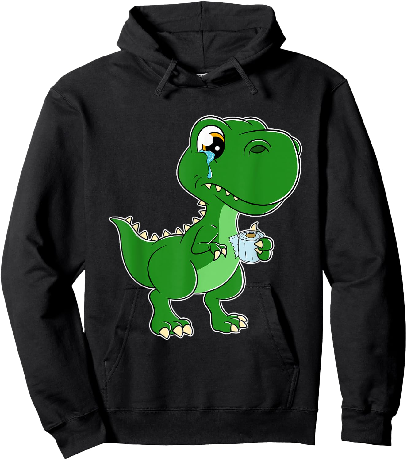 The struggle is real funny T-Rex Toilet Paper Hoodie - Hoodie | Black