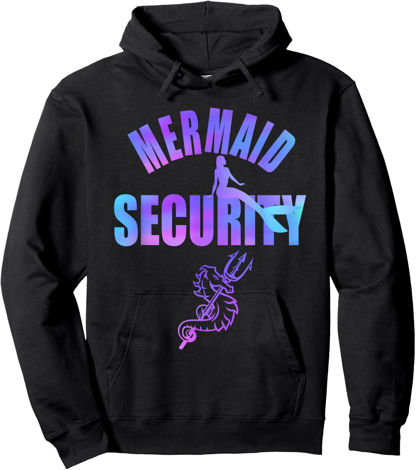 Mermaid Security Merdad Mermen Mermaid Dad Squad Hoodie - Hoodie | Black