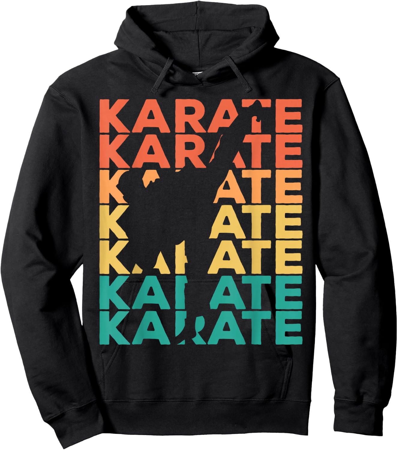 Retro Vintage Karate Gift Karateka Small Hoodie - Hoodie | Black