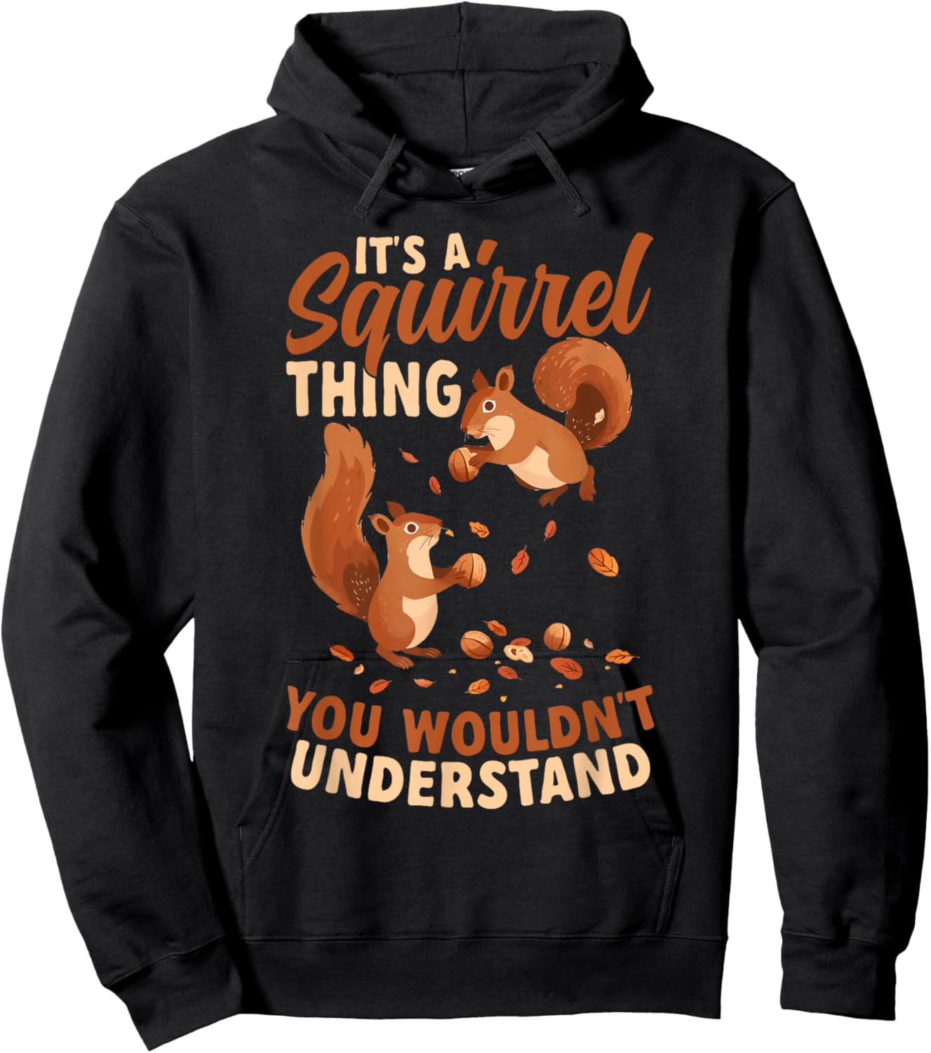 Funny Pet Squirrel Lover Hoodie - Hoodie | Black