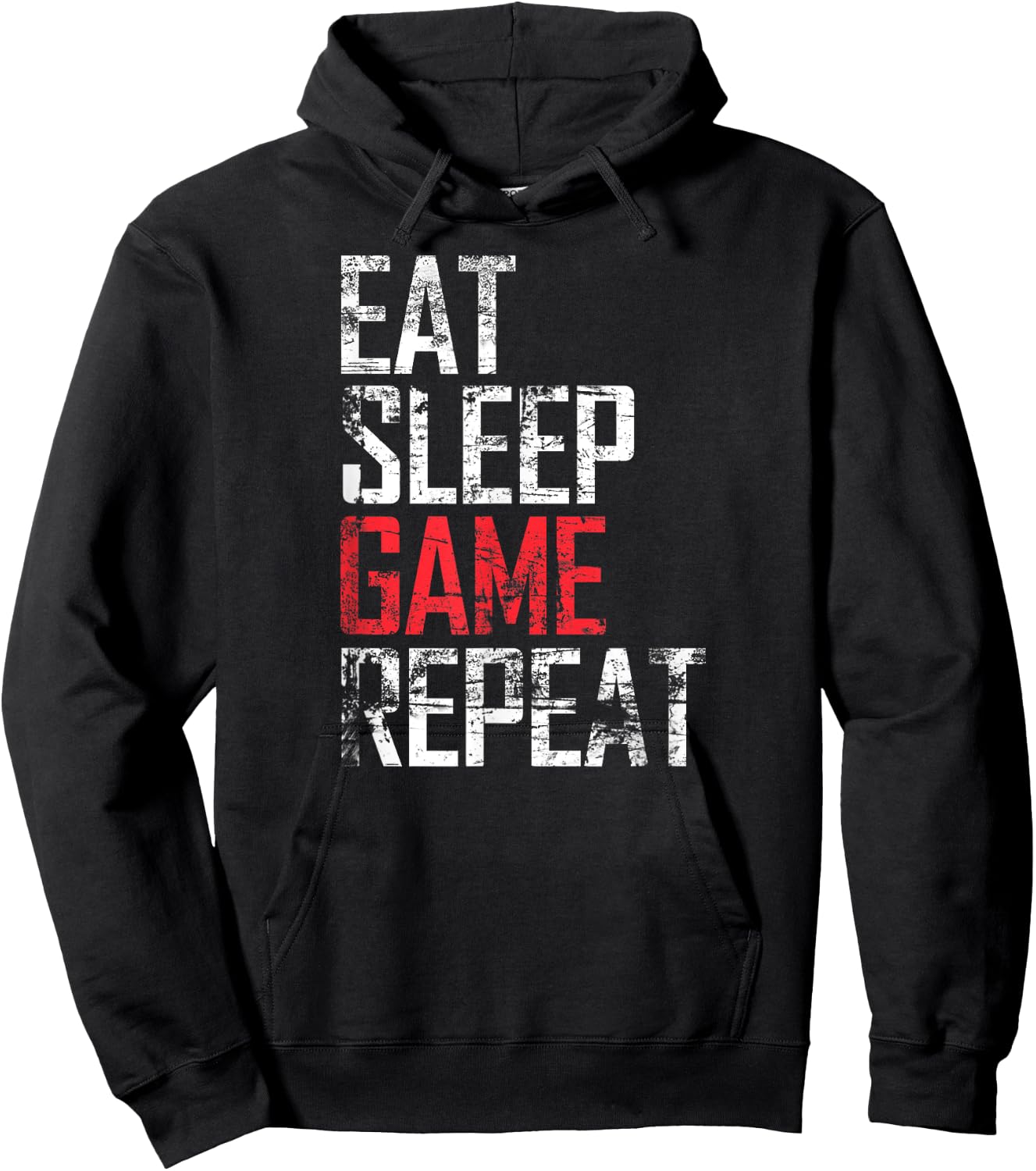 Eat Sleep Game Repeat Video Game Gift Hoodie - Hoodie | Black
