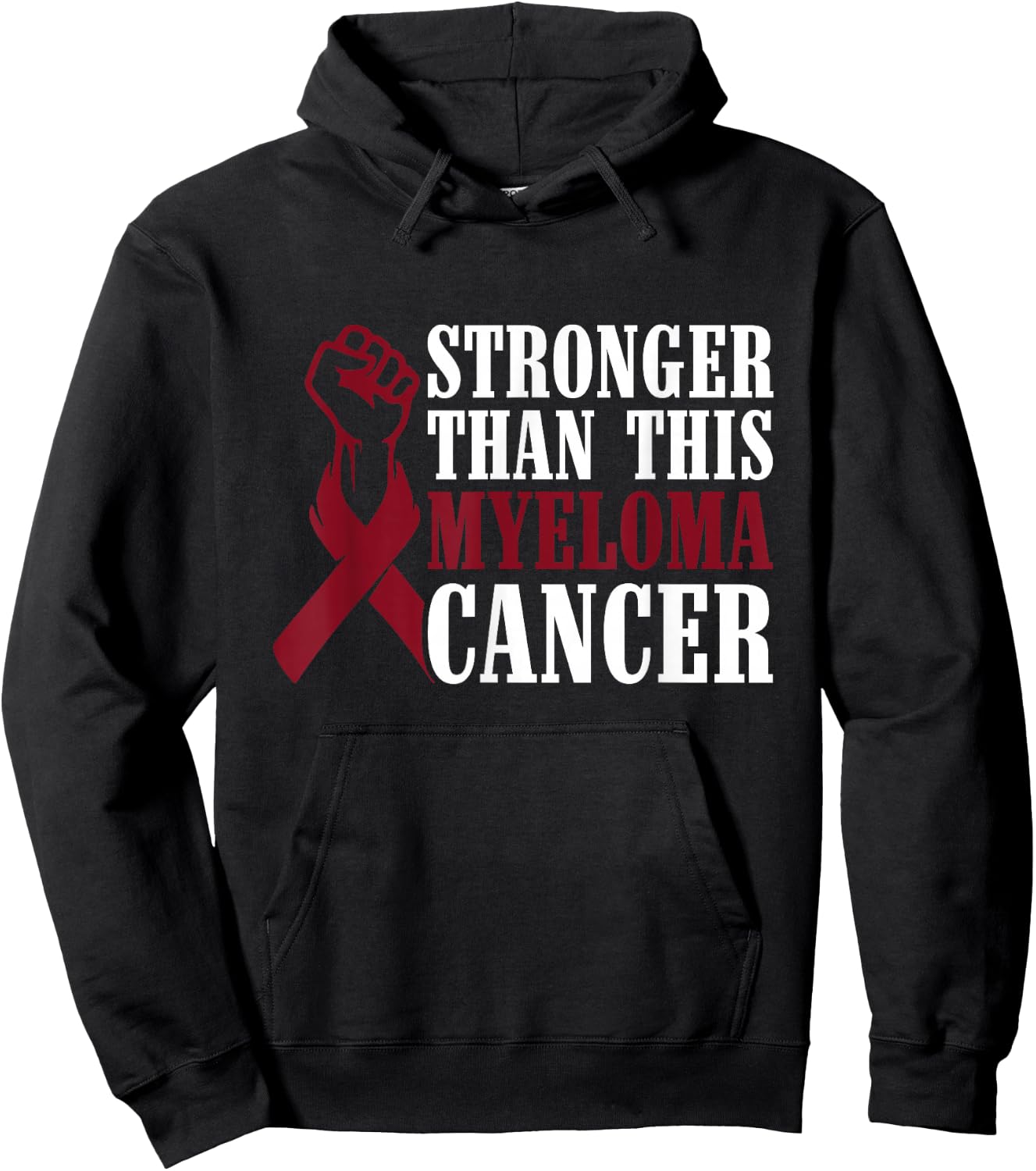 Stronger Than This Myeloma Cancer Multiple Myeloma Awareness Hoodie - Hoodie | Black