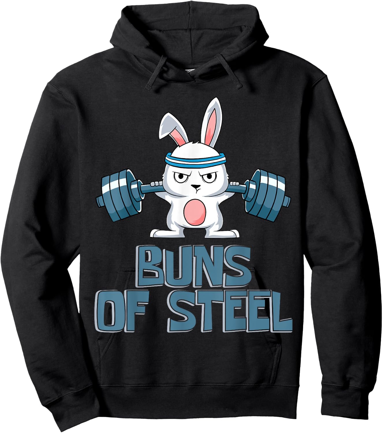 Buns of Steel Body Fitness Rabbit Rabbit Gym Workout Hoodie - Hoodie | Black
