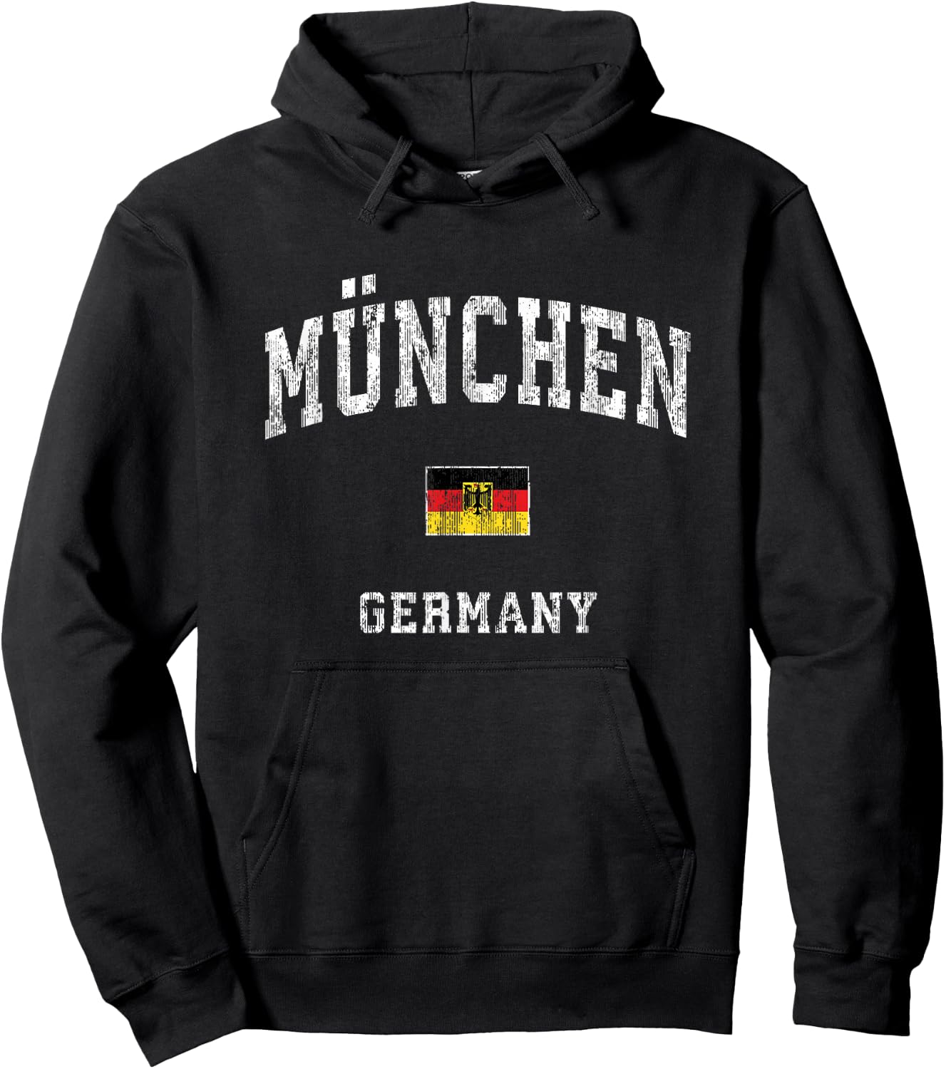 Munich Munchen Germany Vintage Athletic Sports Design Hoodie - Hoodie | Black