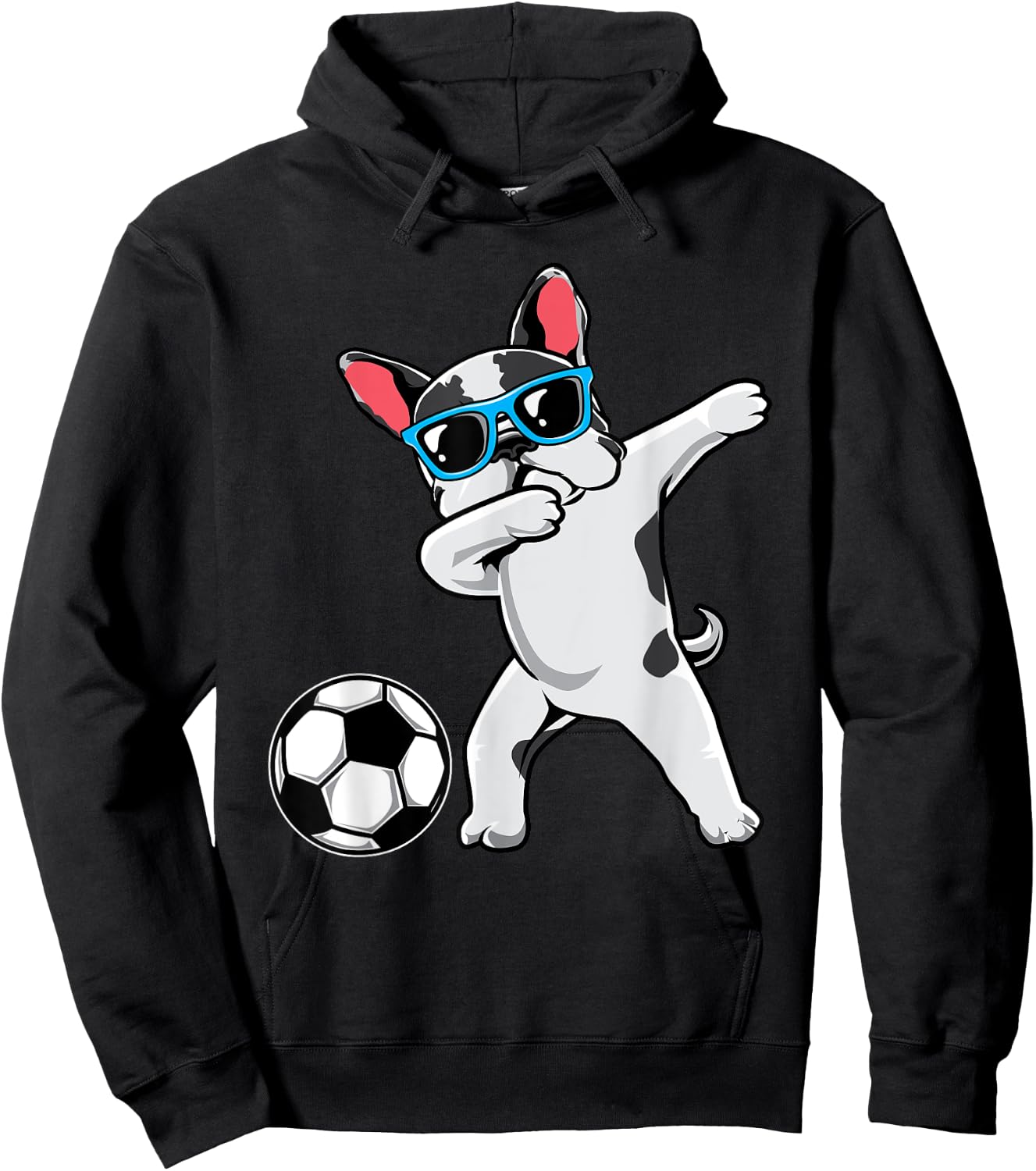 Dabbing French Bulldog Cute Frenchie Dab Soccer Boys Gift Hoodie - Hoodie | Black