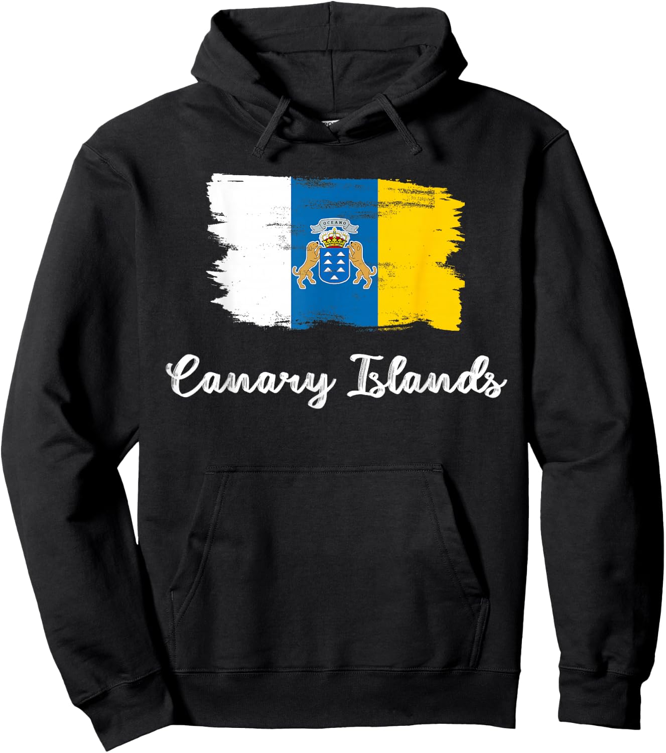 Canary Islands Flag And Canarian History Map , Women Hoodie - Hoodie | Black