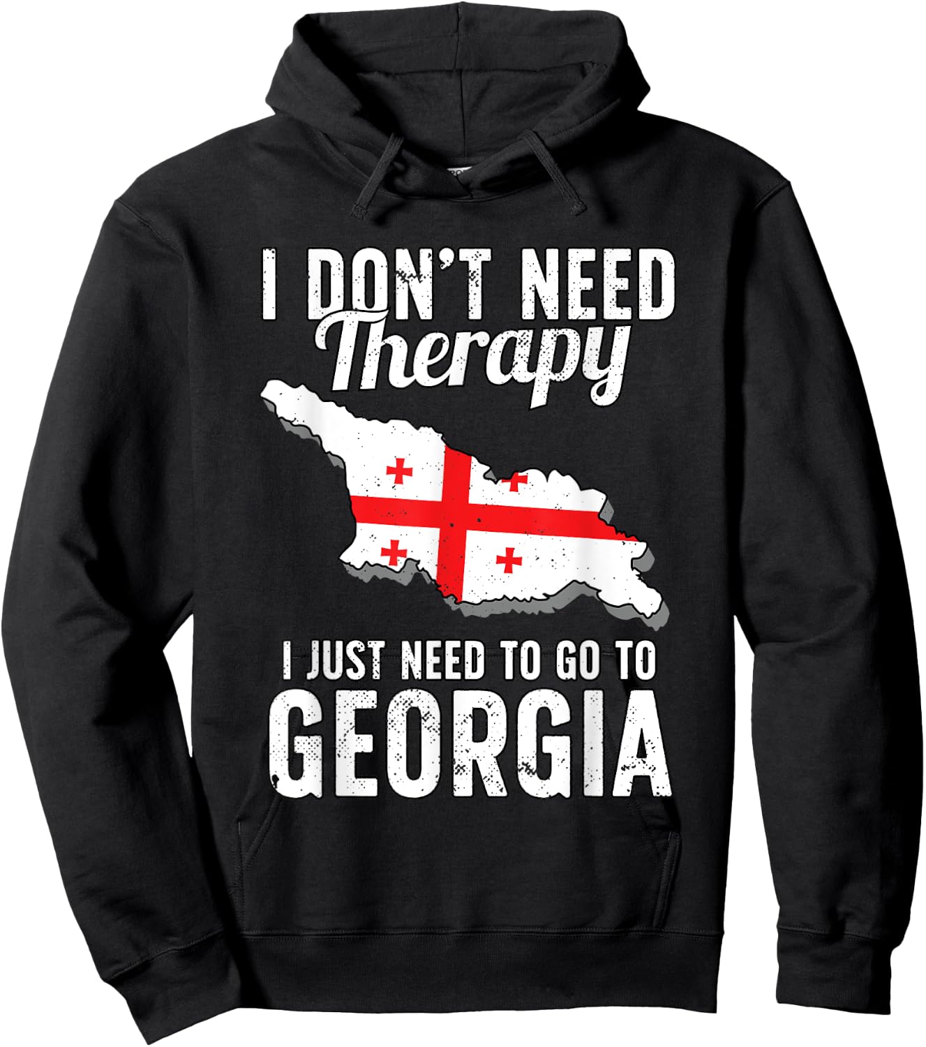 Georgian Flag I Georgia Flag I Vacation Georgia Hoodie - Hoodie | Black