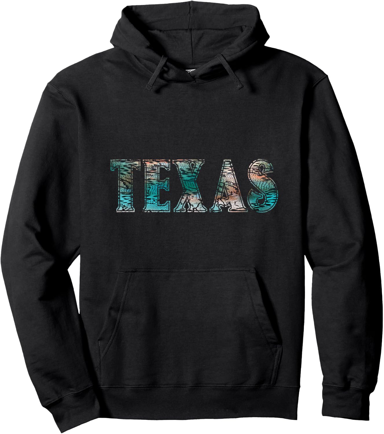 Teal leopard Texas animal print Hoodie - Hoodie | Black