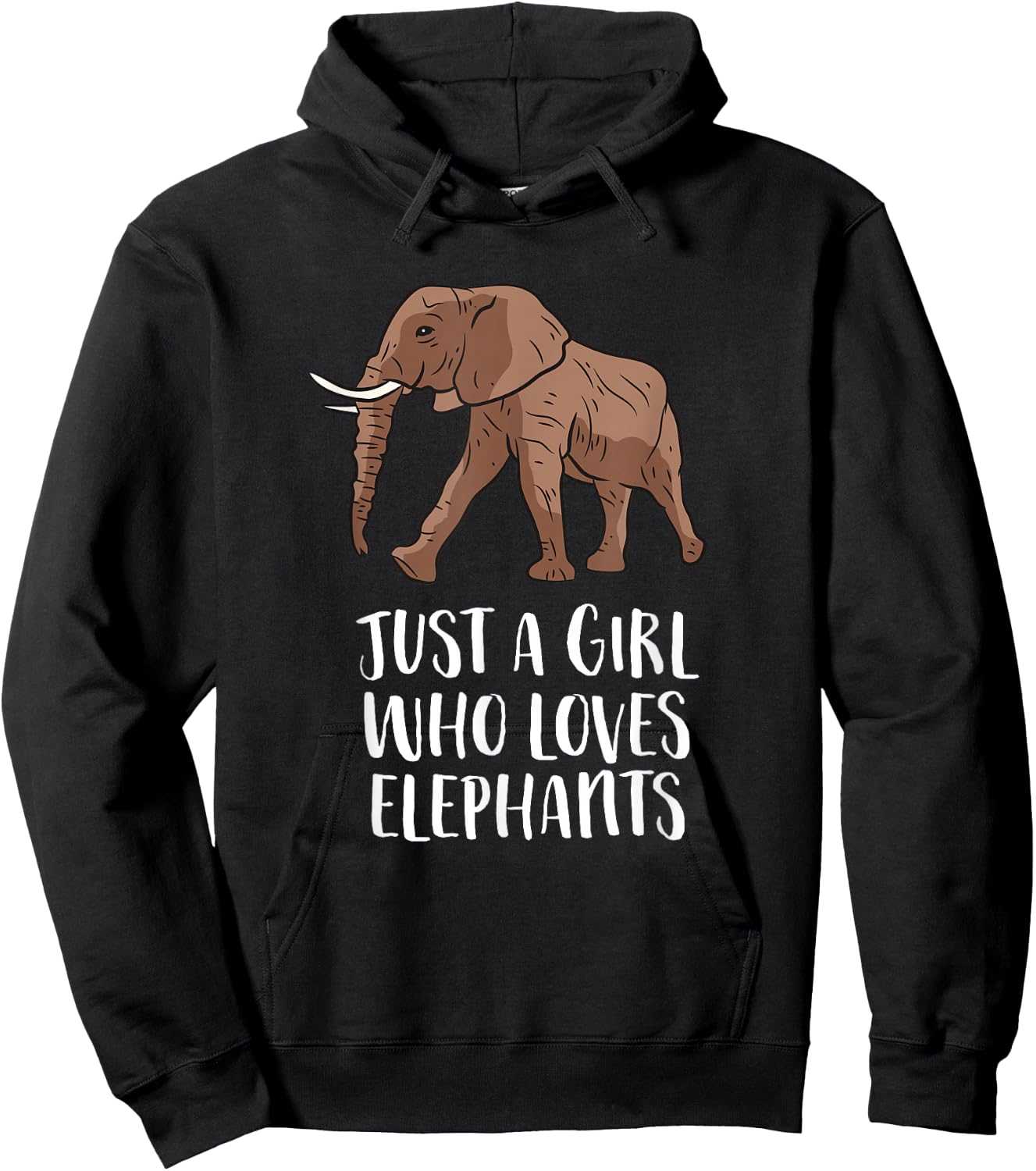 Just a Girl Who Loves Elephants Hoodie - Hoodie | Black