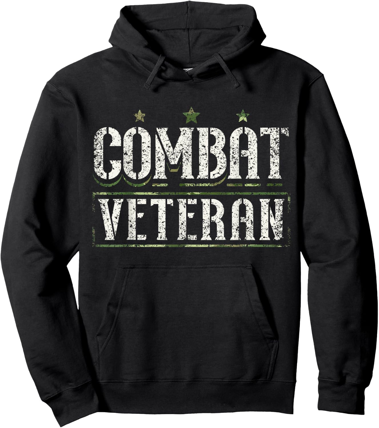 Combat Veteran Veterans Veteran's Day Combat Veteran Hoodie - Hoodie | Black