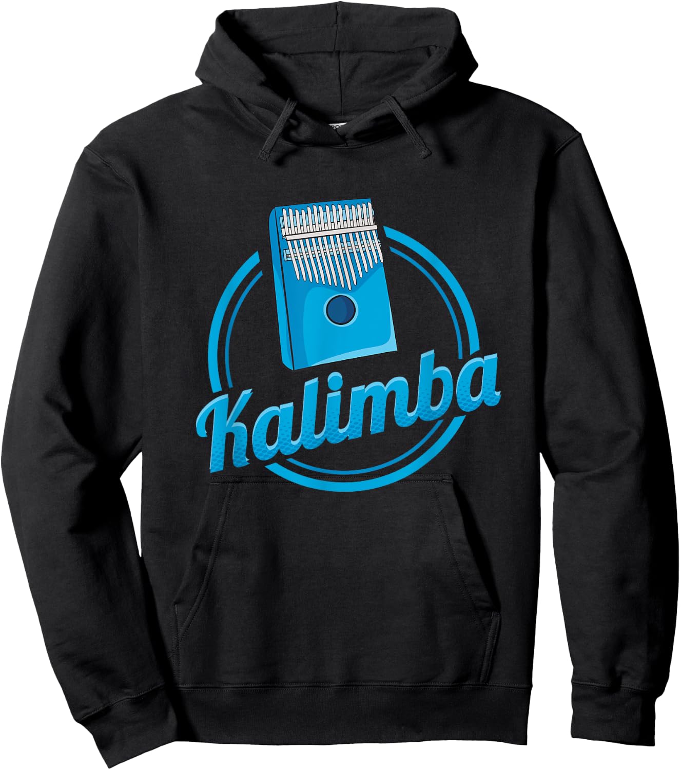 Blue Idiophone Design for Kalimba Players Hoodie - Hoodie | Black
