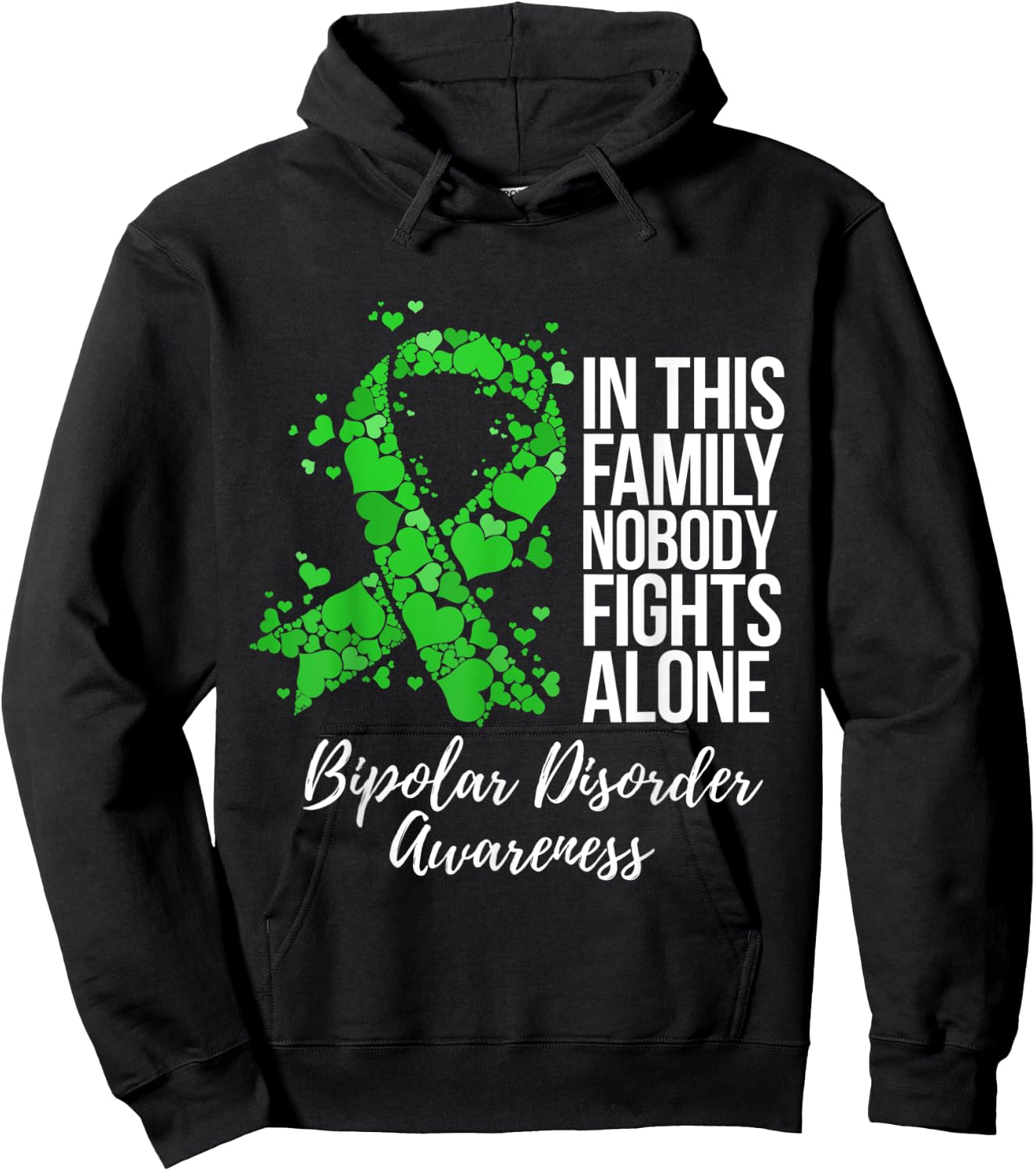 Family Support Bipolar Disorder Awareness Hoodie - Hoodie | Black
