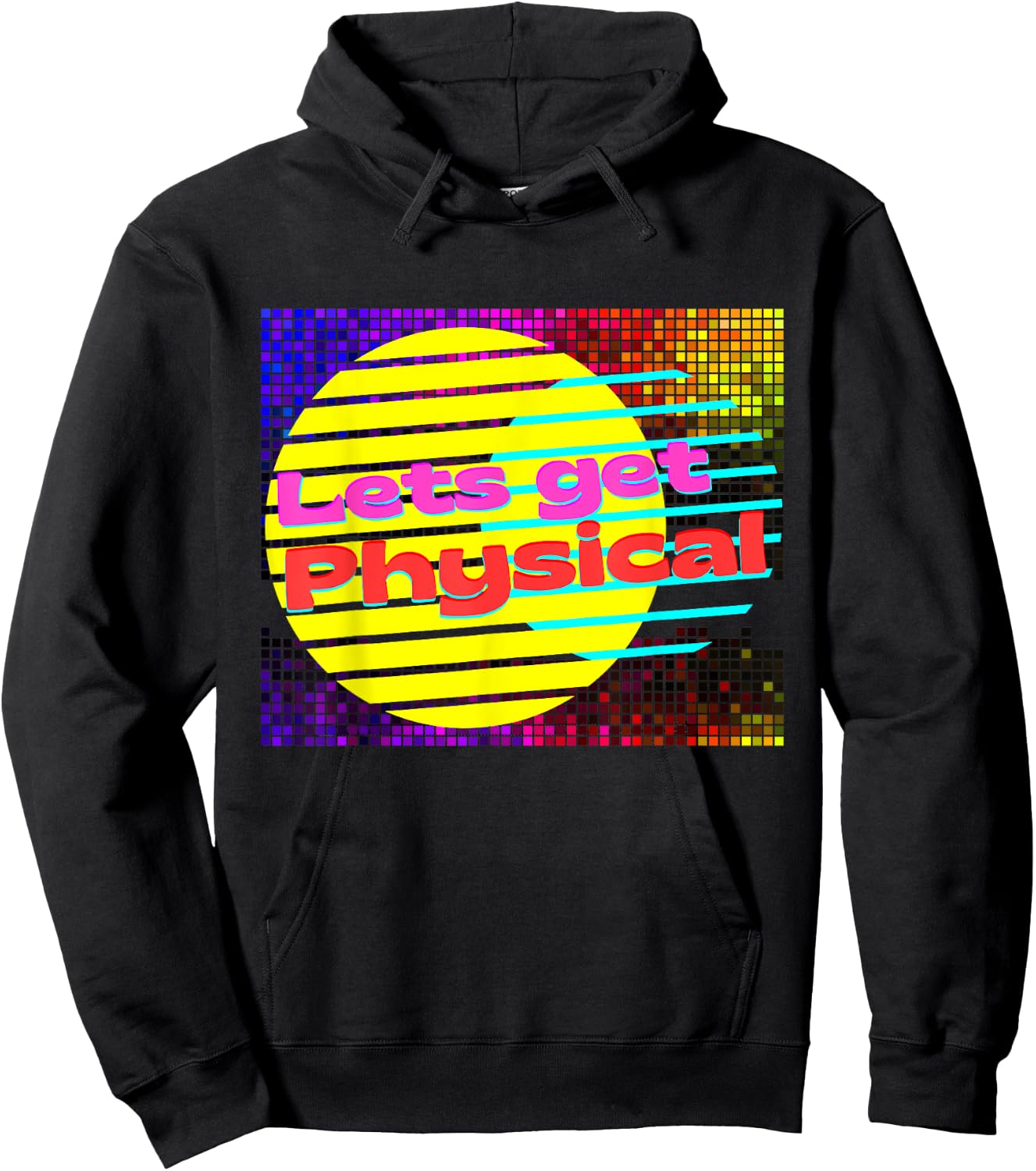 Lets Get Physical Workout Gym Rad 80s Hoodie - Hoodie | Black