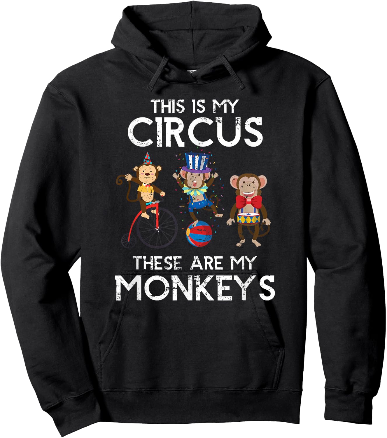 Zoo Keeper Animal Jungle Gift Monkey - Black - Small - -Adults - Short Sleeve - Cotton 60% Polyester 40% Hoodie - Hoodie | Black