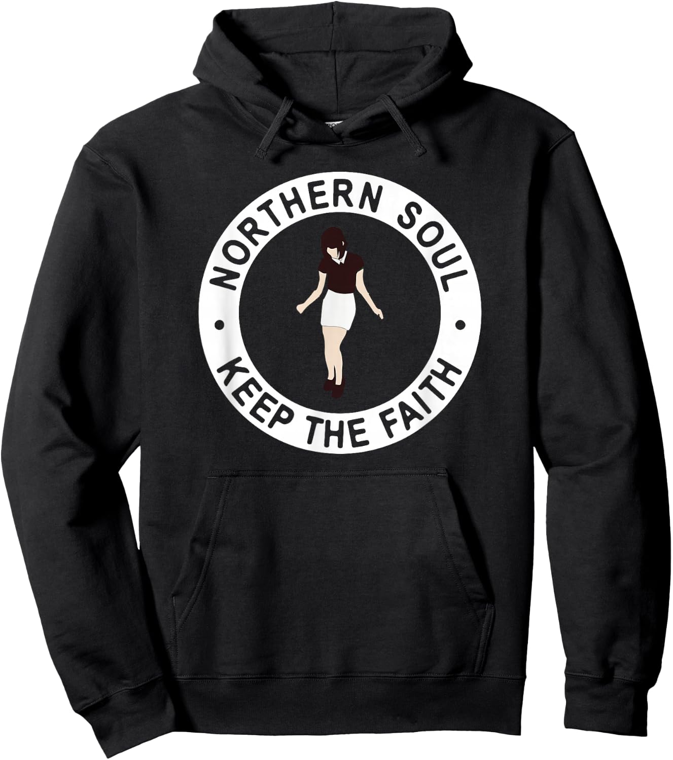 Northern Soul Keep The Faith Dancing Girl Hoodie - Hoodie | Black