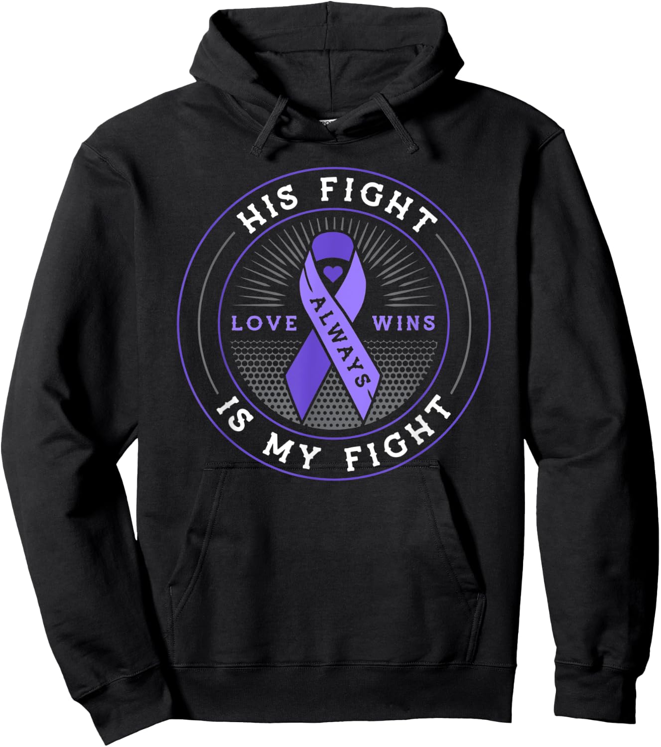 His fight is my fight testicular cancer awareness Hoodie - Hoodie | Black