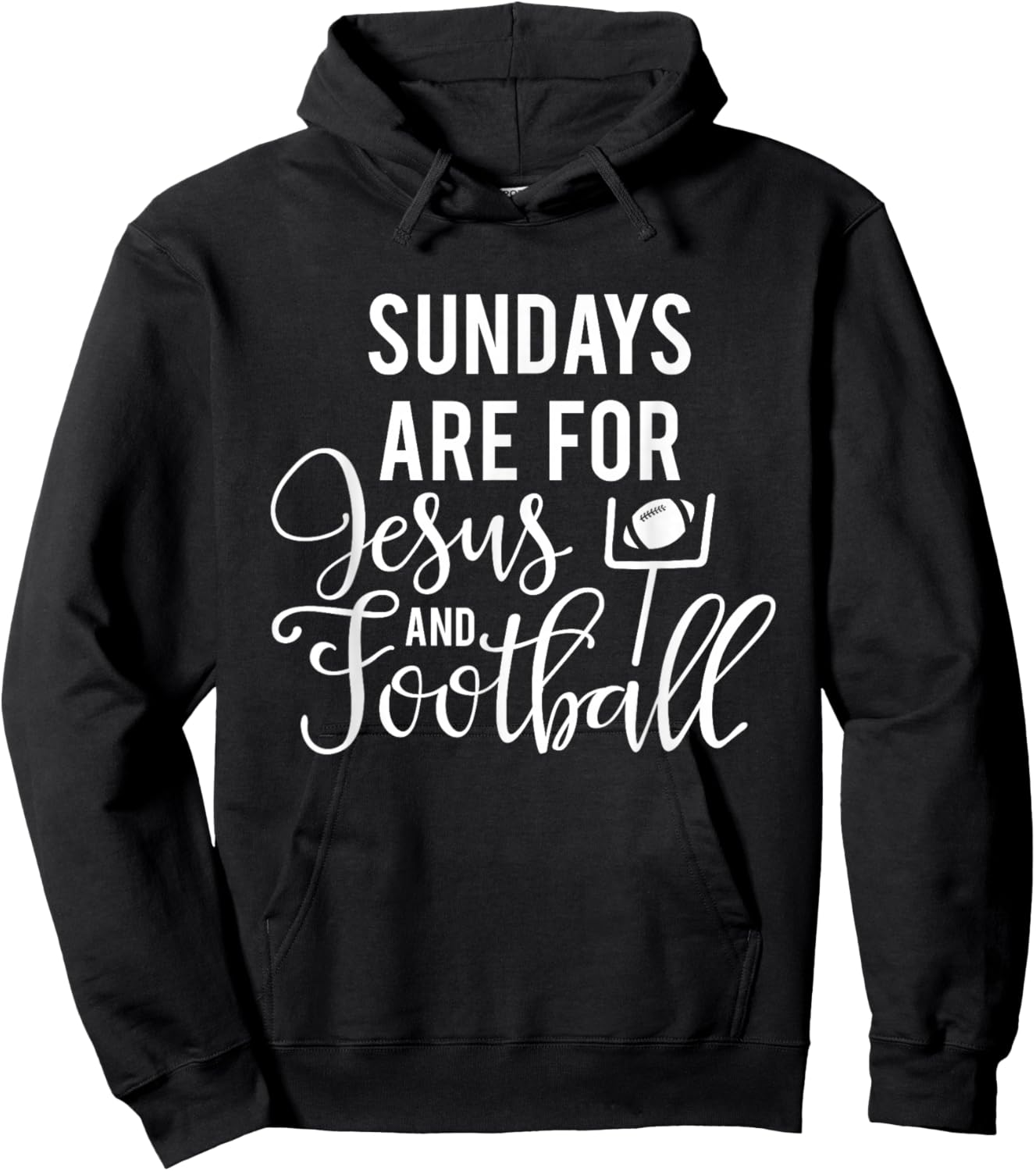 Sundays Are For Jesus And Football Faith Sport Hoodie - Hoodie | Black