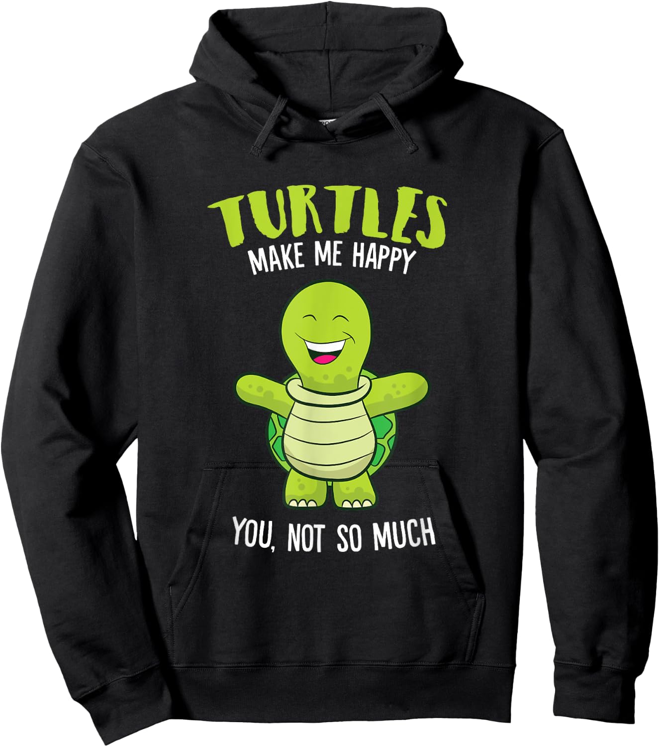 Turtles Make Me Happy Love Turtles Hoodie - Hoodie | Black