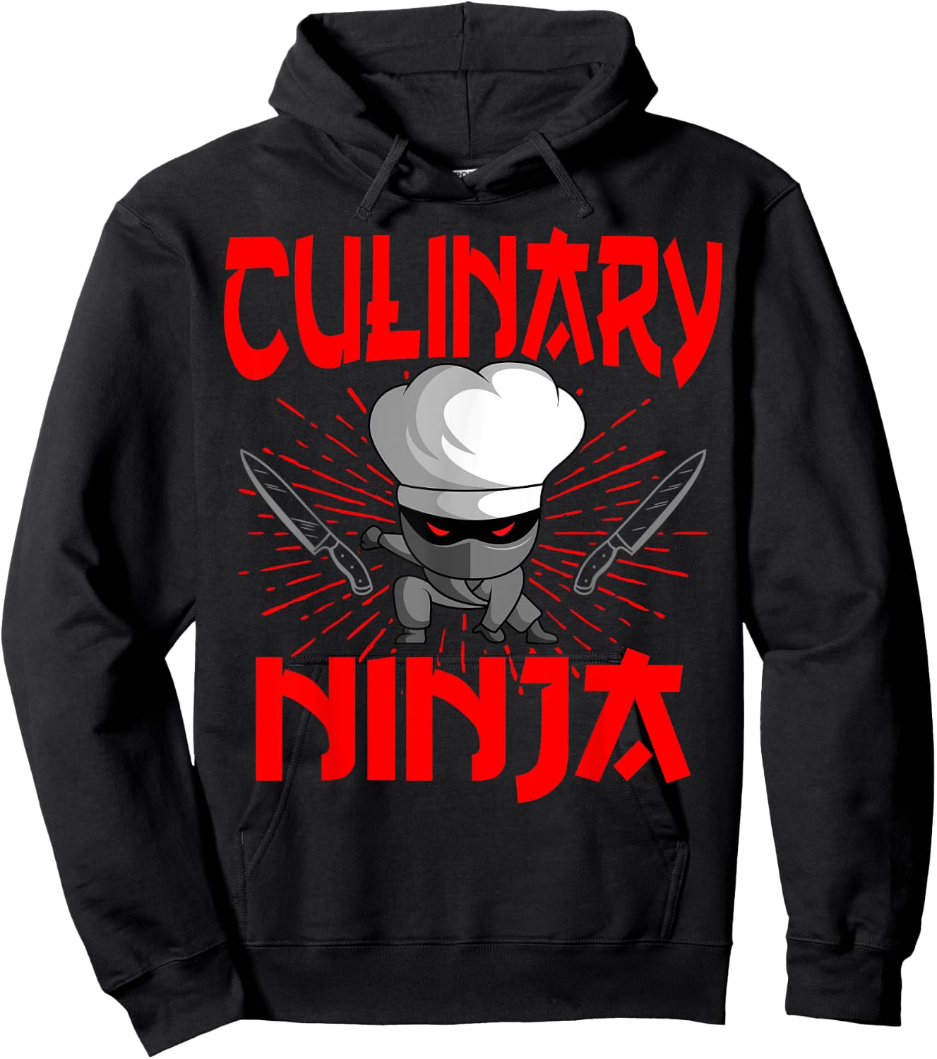 Chef Ninja Cook Kitchen Knife Hat Culinary Sous-Chef Cuisine Hoodie - Hoodie | Black